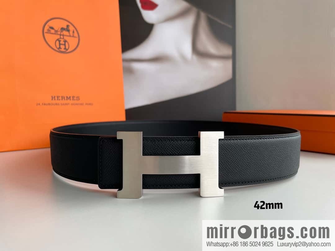 Hermes Hermes, solder joint metal buckle men's belt 4.2cm