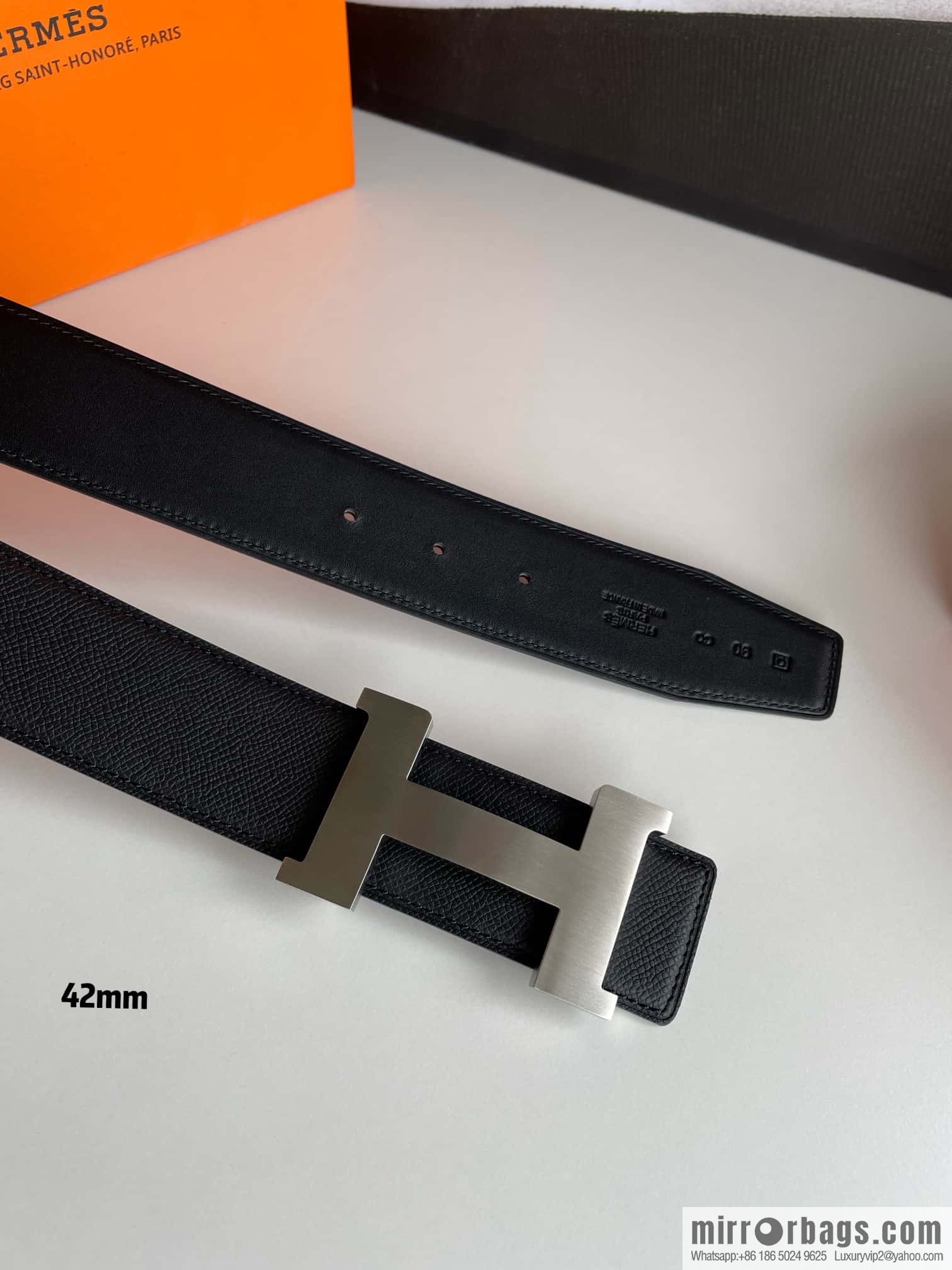 Hermes Hermes, solder joint metal buckle men's belt 4.2cm