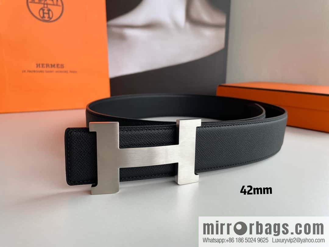 Hermes Hermes, solder joint metal buckle men's belt 4.2cm