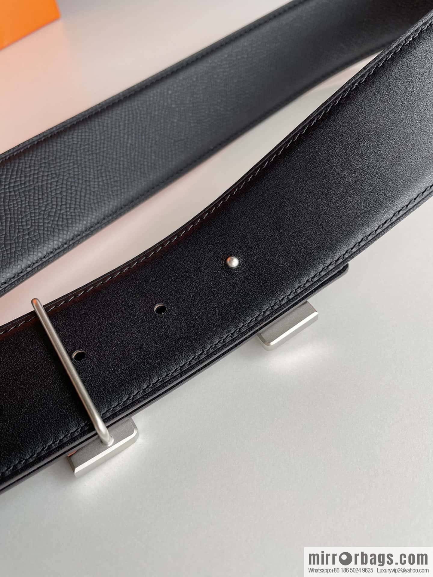 Hermes Hermes, solder joint metal buckle men's belt 4.2cm