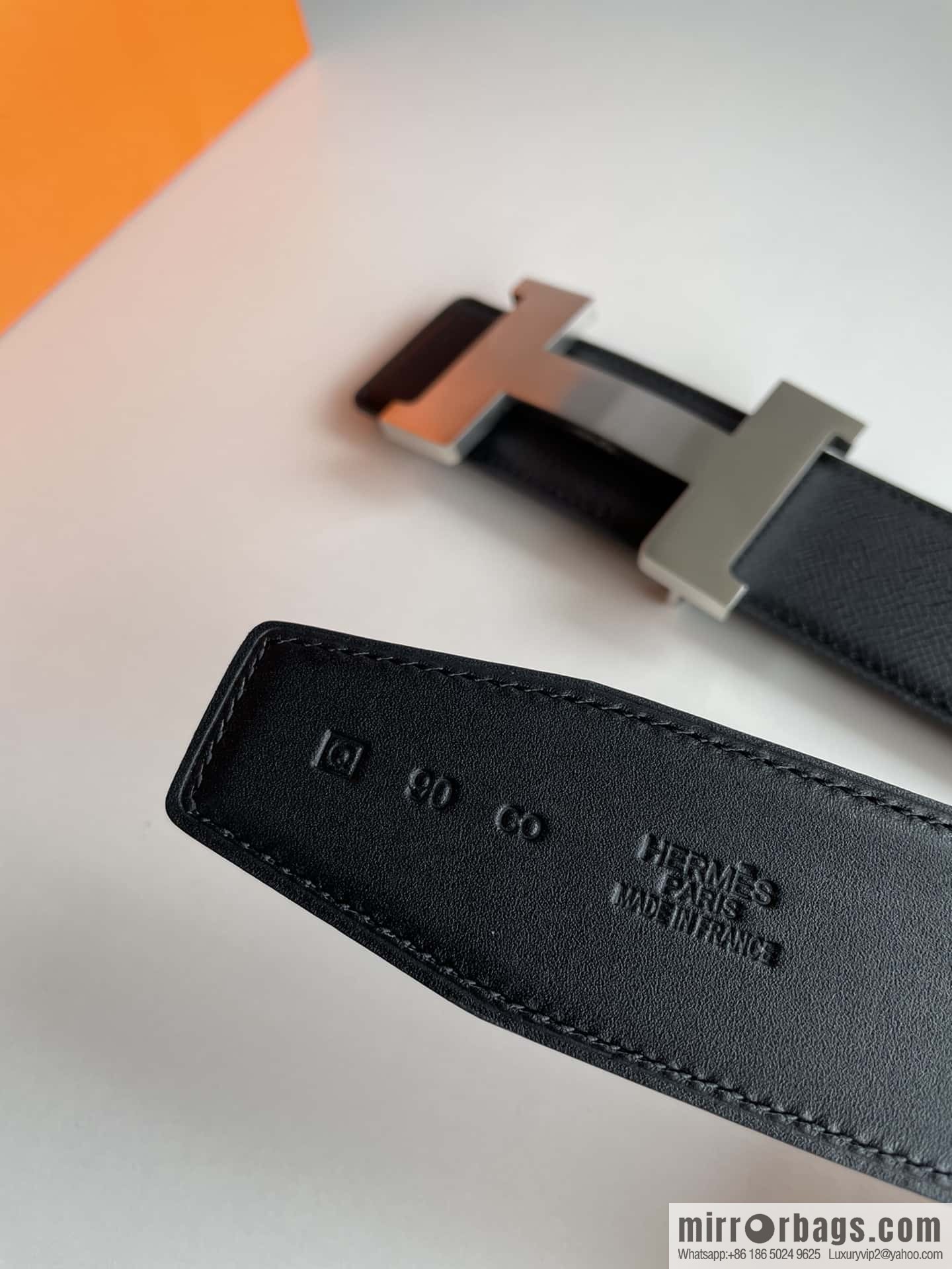 Hermes Hermes, solder joint metal buckle men's belt 4.2cm