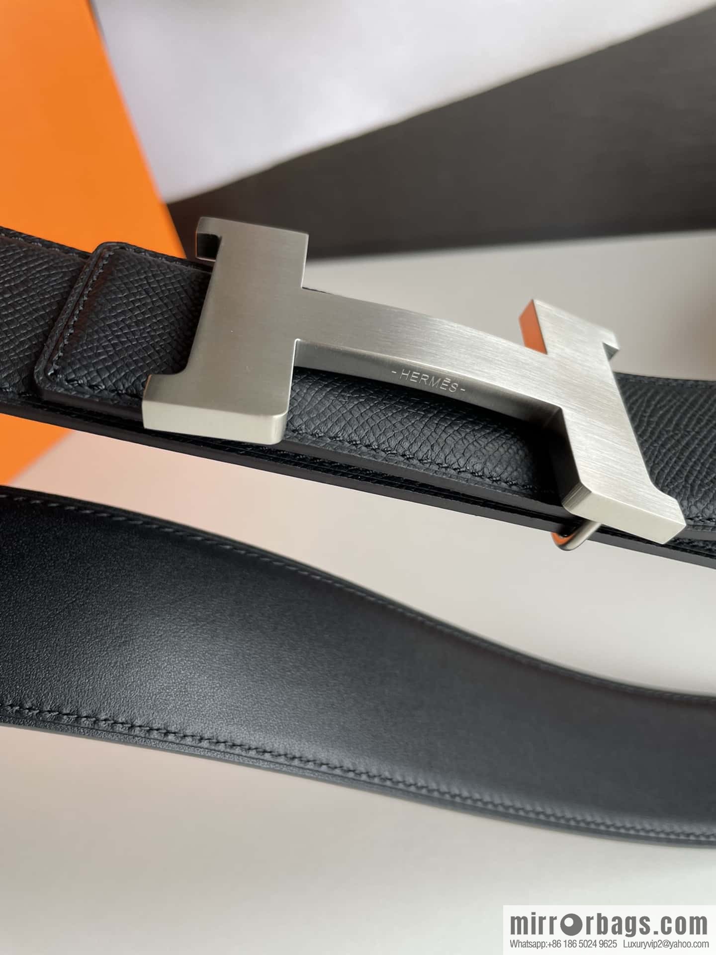Hermes Hermes, solder joint metal buckle men's belt 4.2cm
