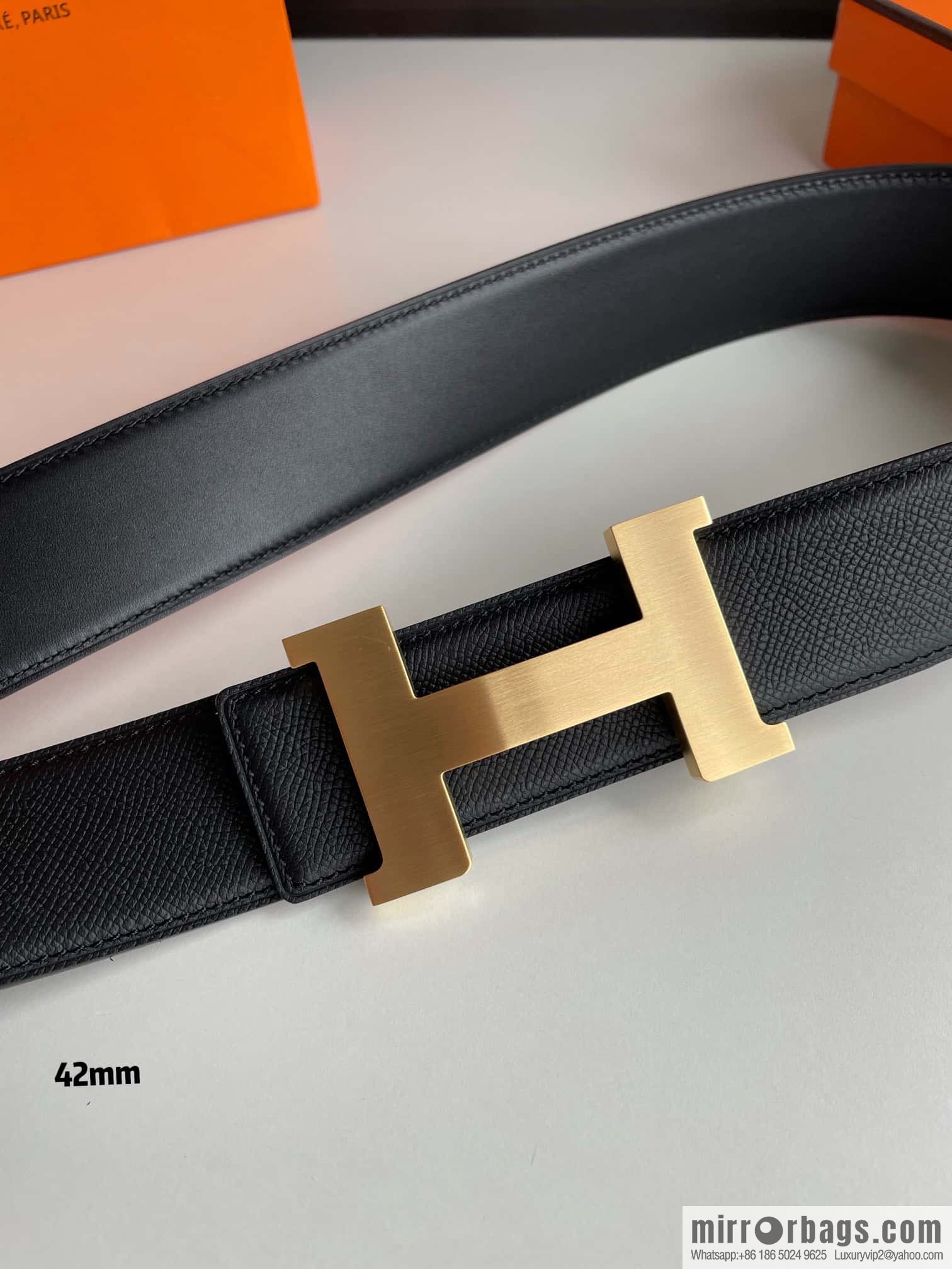 Hermes Hermes, solder joint metal buckle men's belt 4.2cm