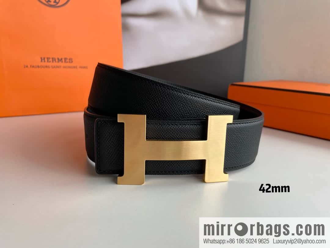 Hermes Hermes, solder joint metal buckle men's belt 4.2cm