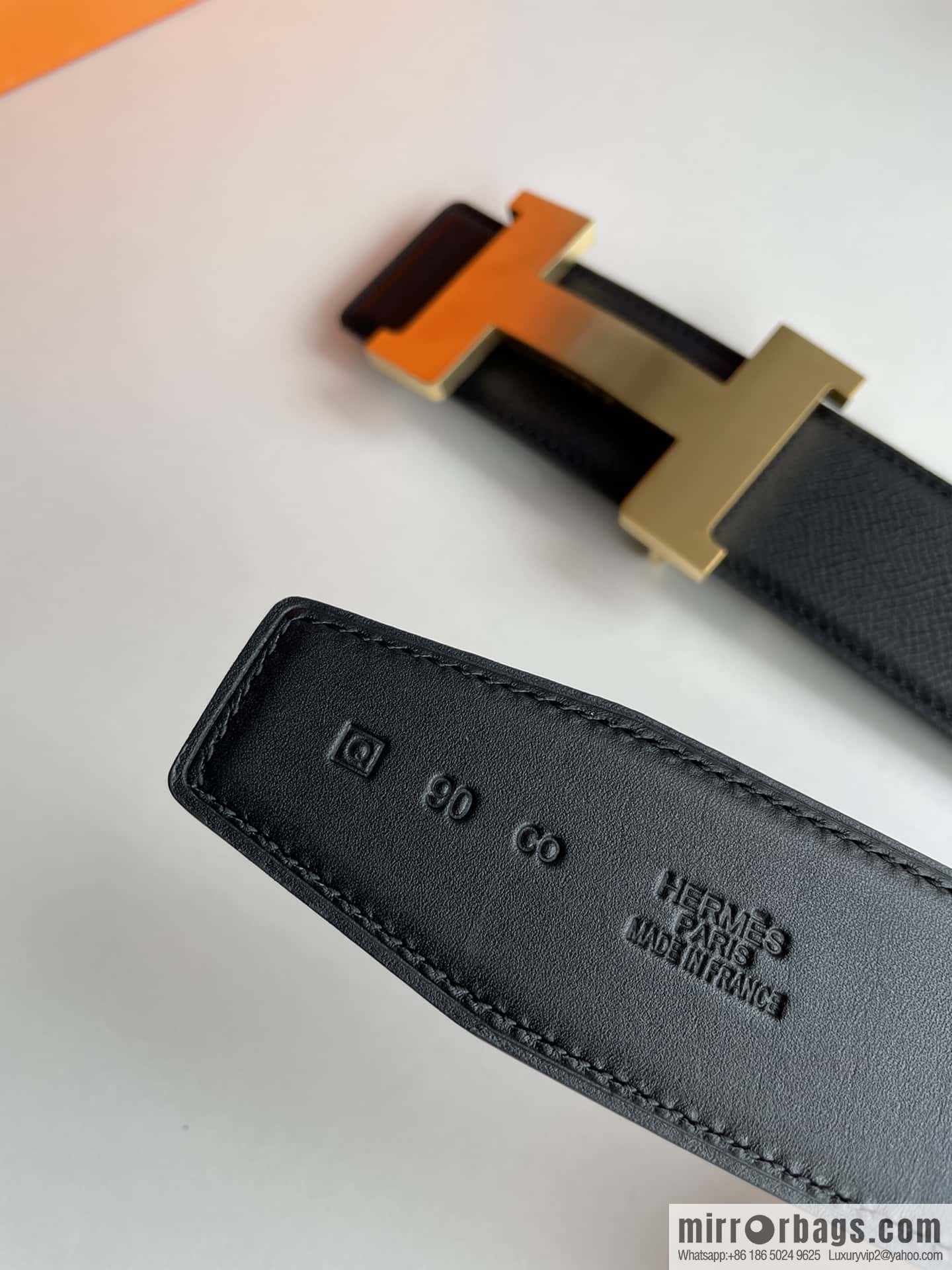 Hermes Hermes, solder joint metal buckle men's belt 4.2cm