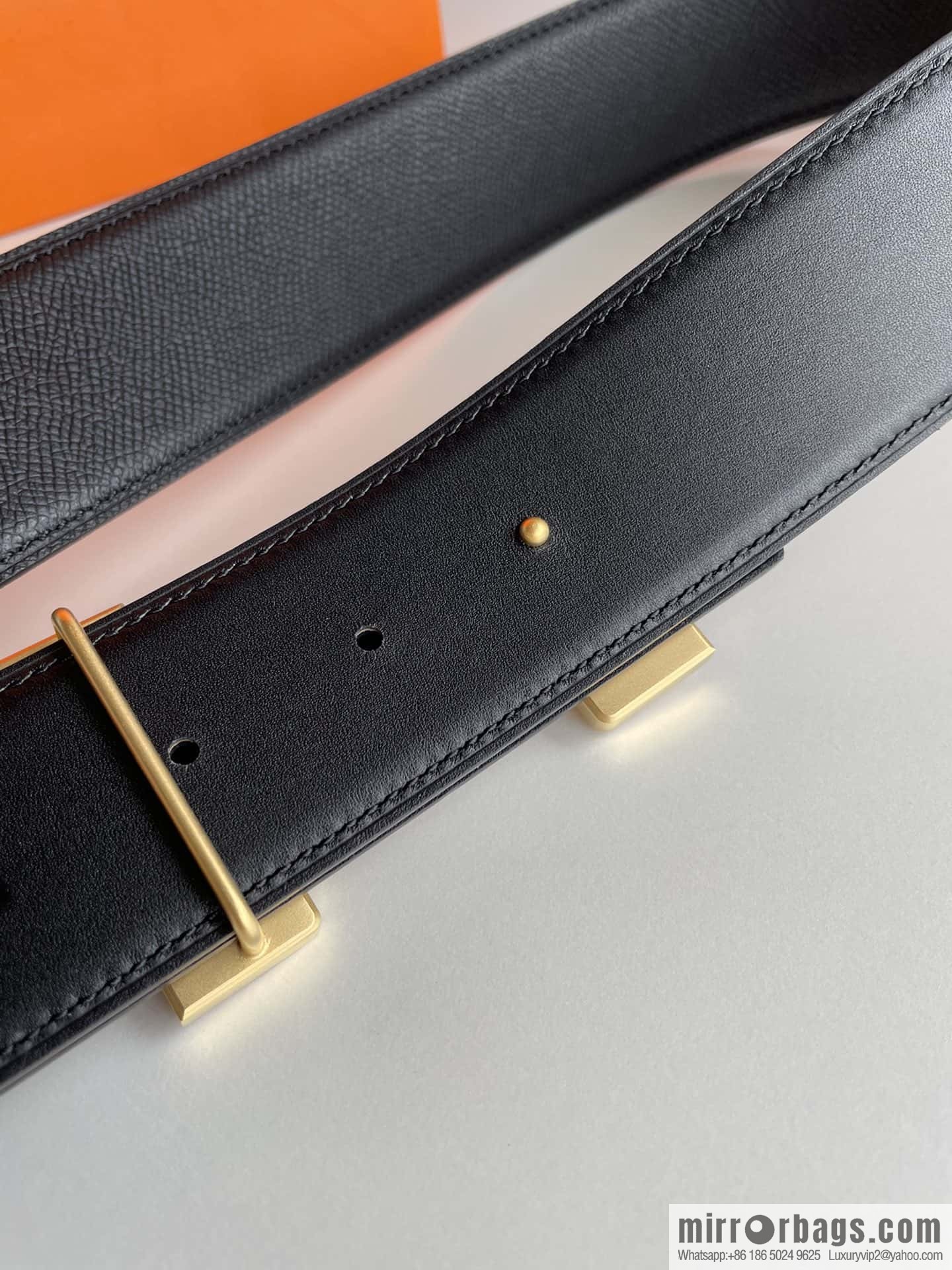 Hermes Hermes, solder joint metal buckle men's belt 4.2cm