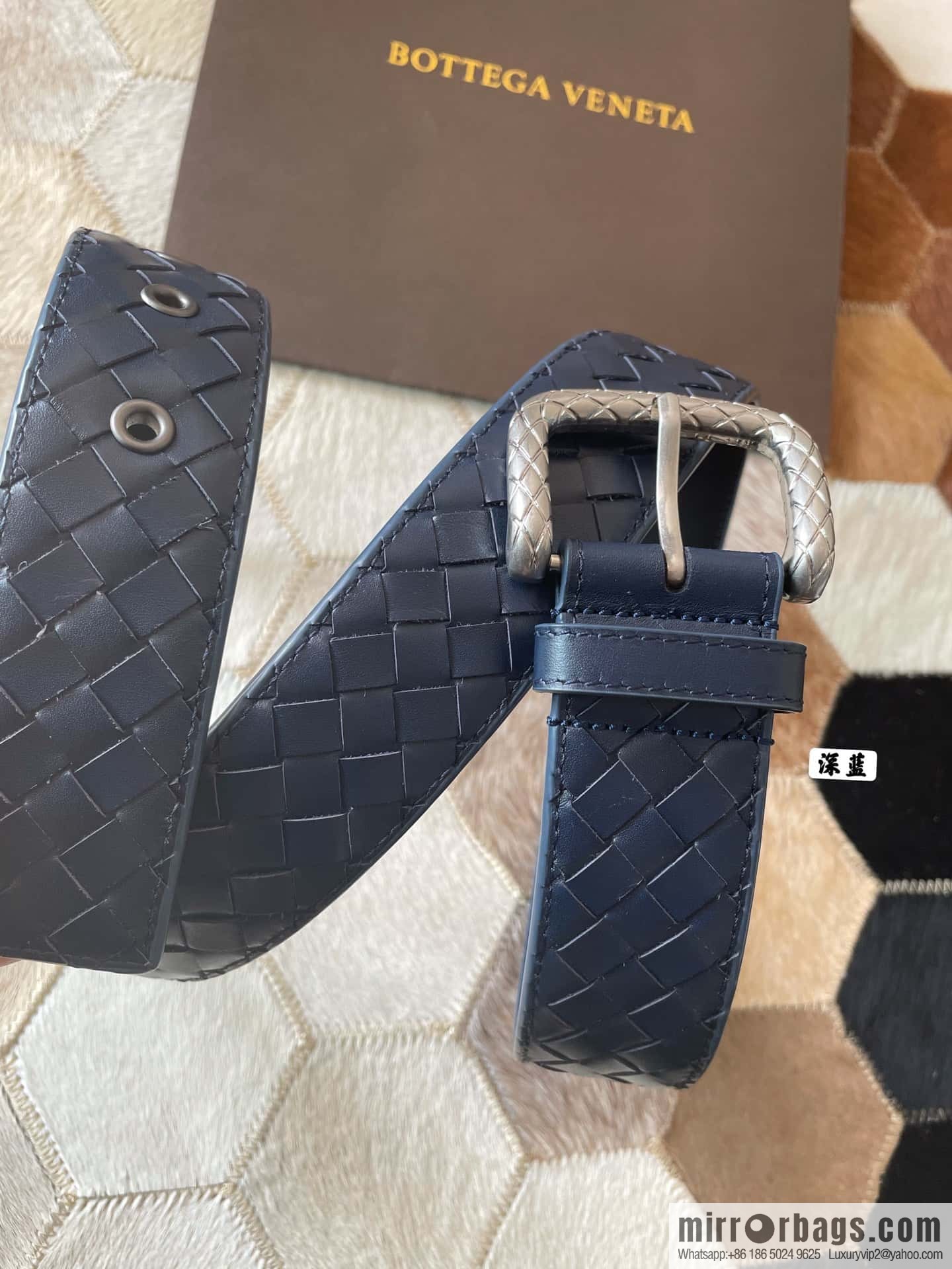 Bottega Veneta Butterfly Replica Luxury Handbag, Men's Hand-woven Cowhide Pattern Engraved Pin Buckle Belt 3.5cm