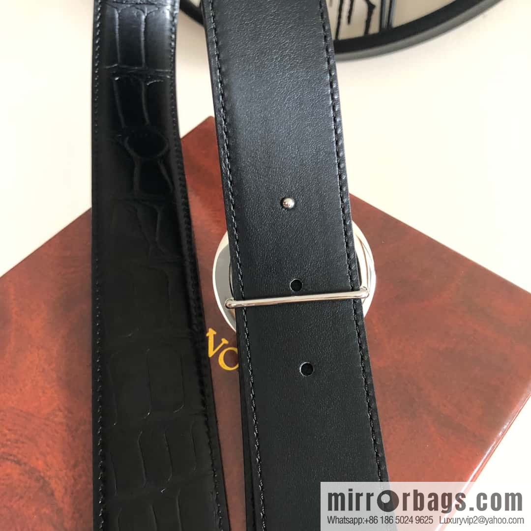Stefano Ricci Stephen, Leopard Head Diamond Metal Buckle Crocodile Belt 3.8cm