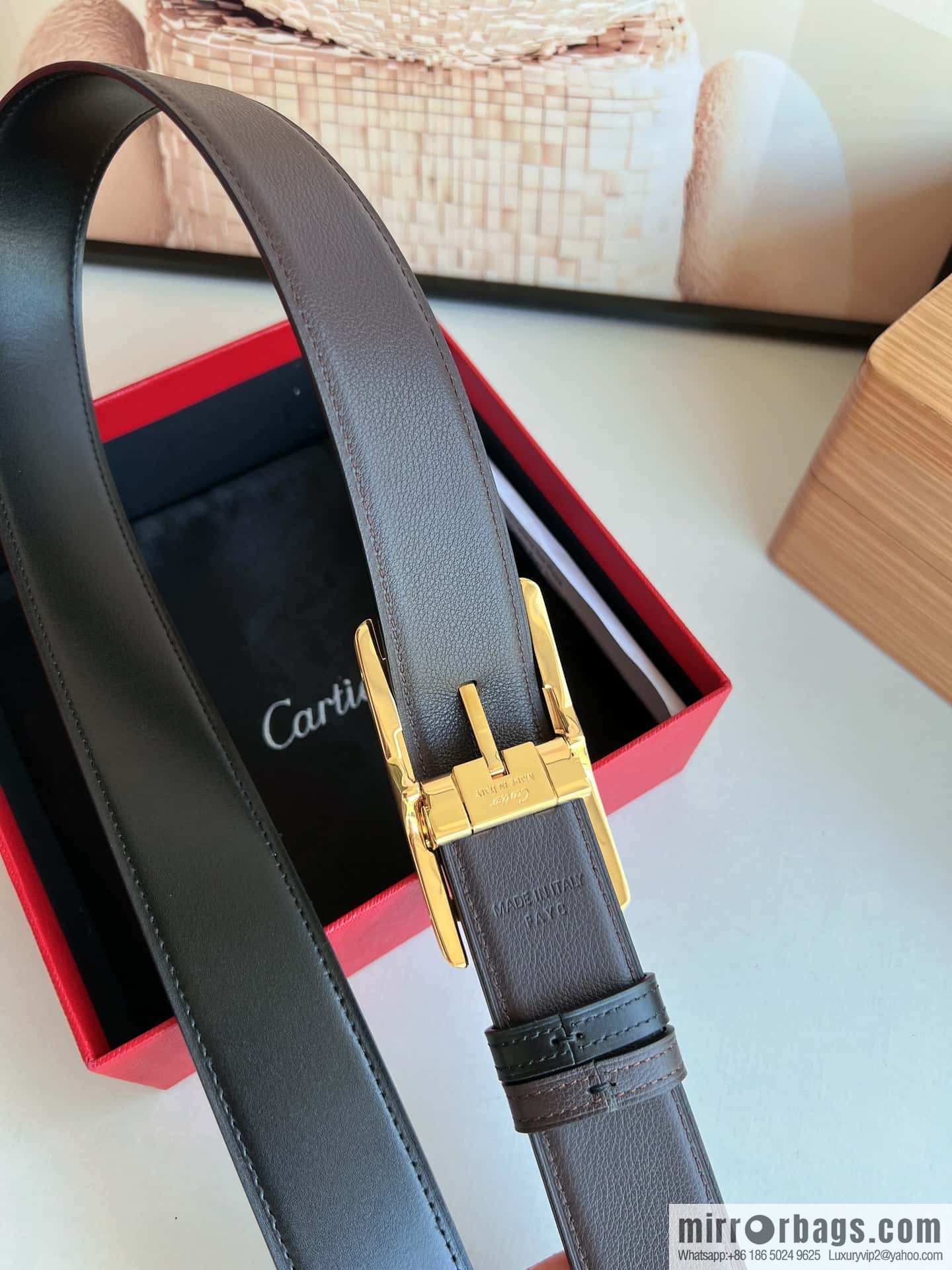 Cartier, Cowhide Double Sided Men's Belt