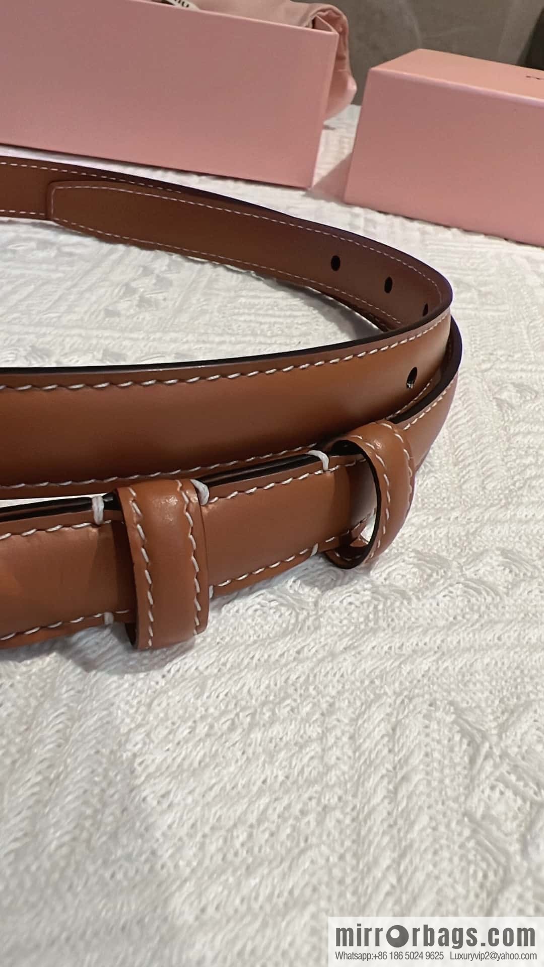 MIUMIU diamond buckle city belt 2.0cm