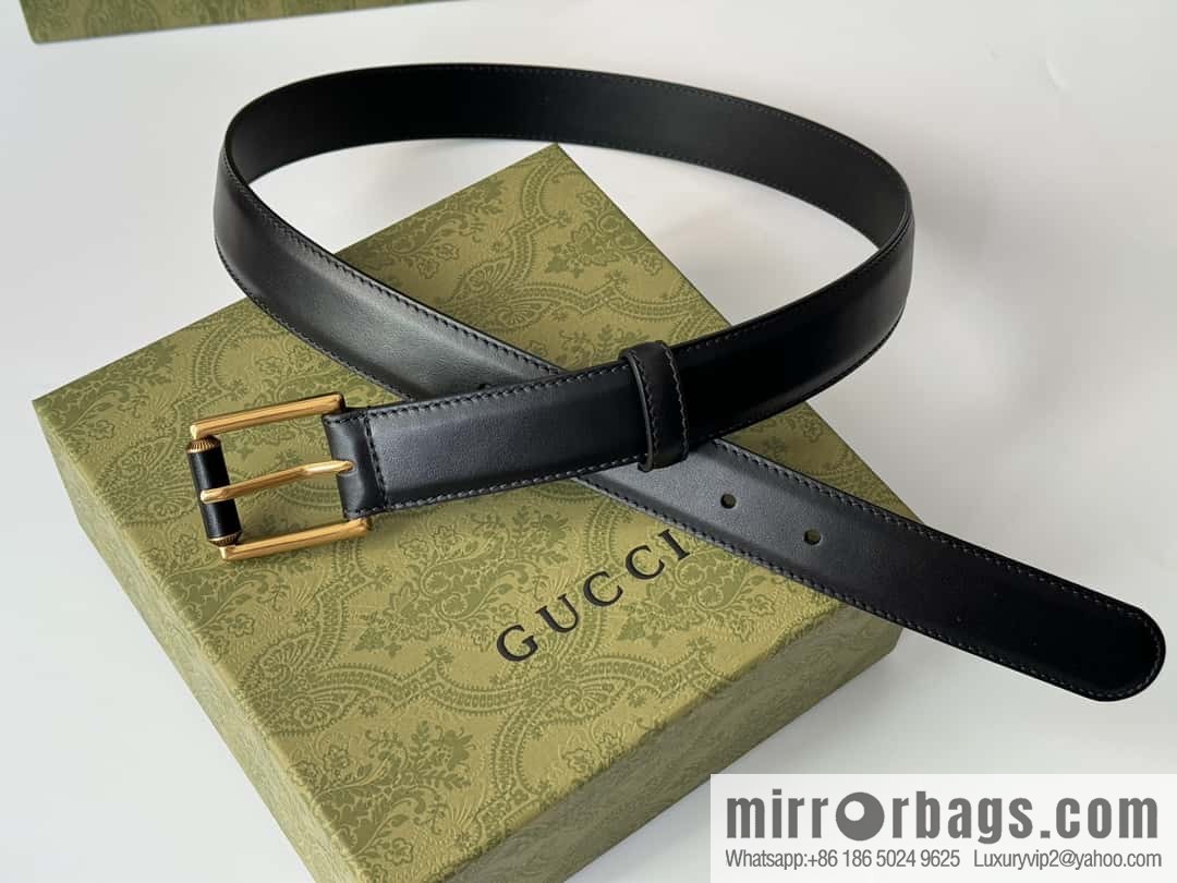 GUCCI double G series narrow version 3.0cm women's belt