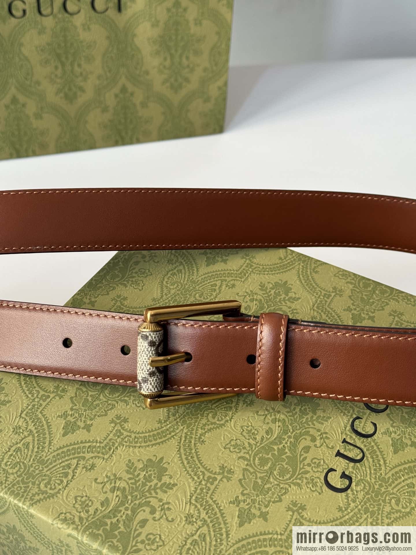 GUCCI double G series narrow version 3.0cm women's belt