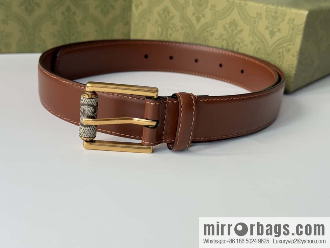 GUCCI double G series narrow version 3.0cm women's belt