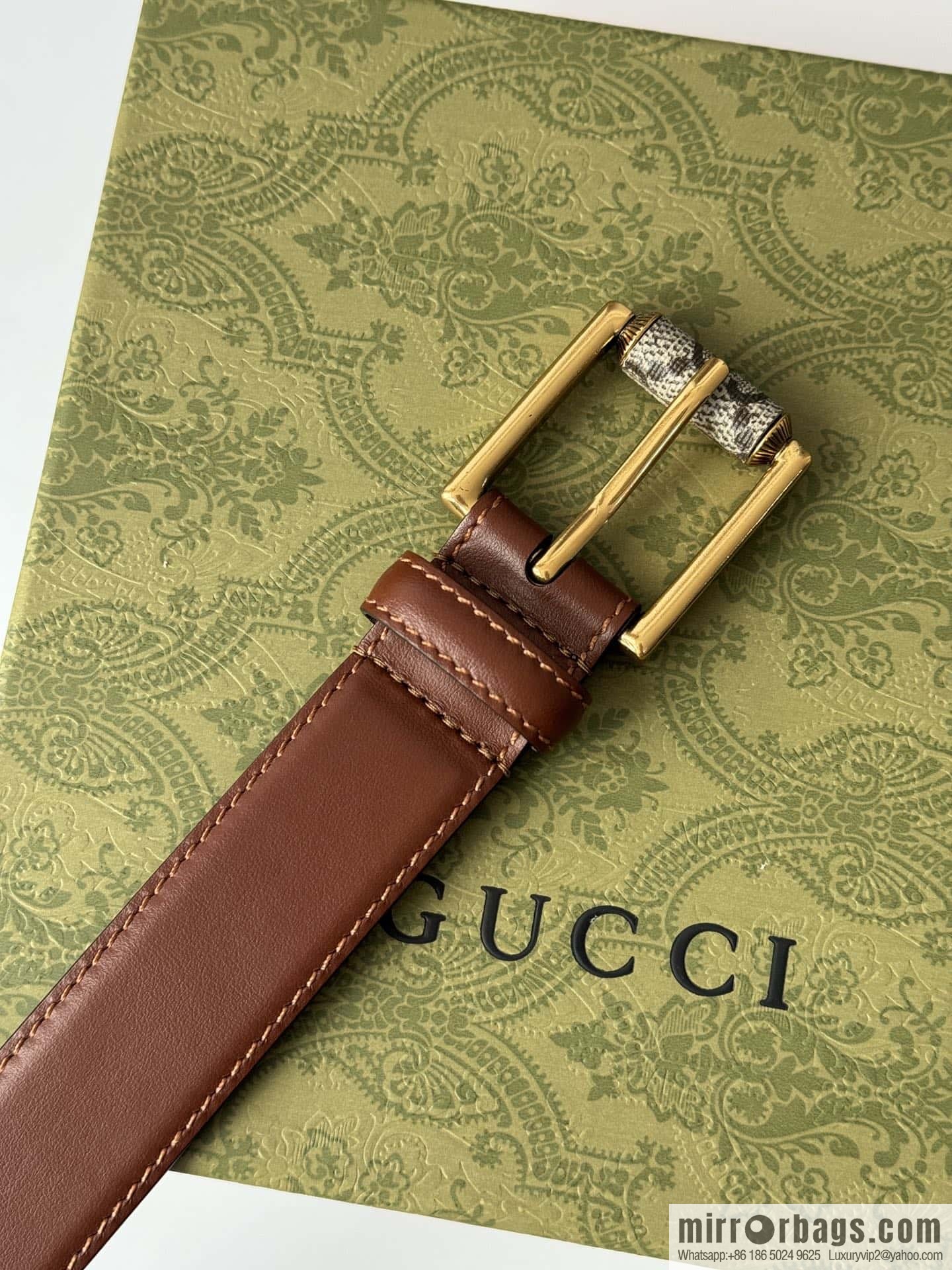 GUCCI double G series narrow version 3.0cm women's belt