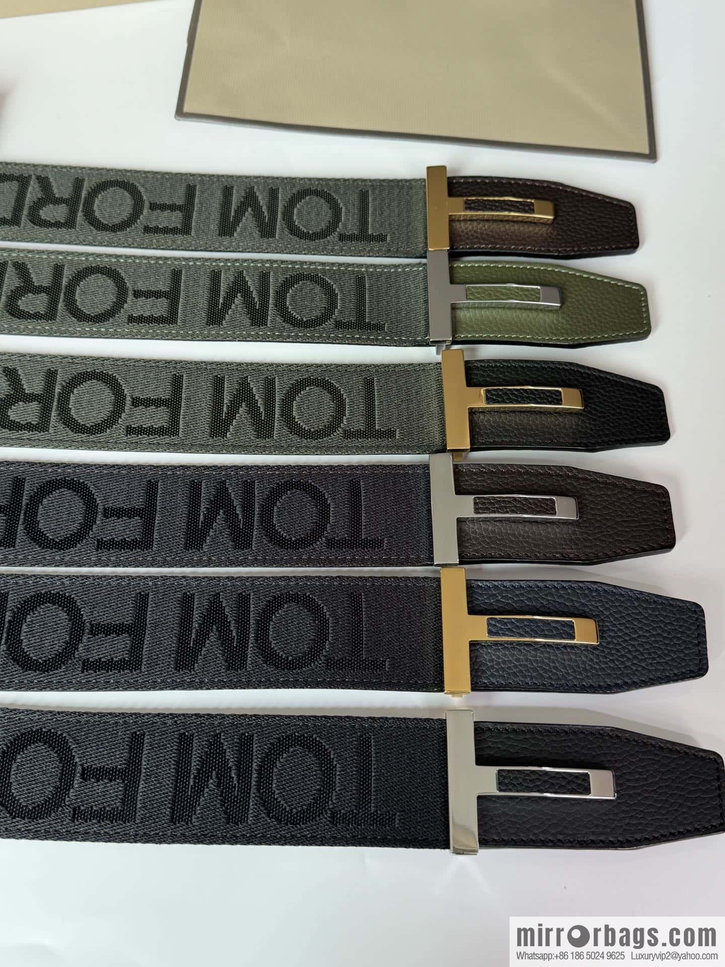 TOMFORD Tom Ford, Men's T-Buckle Double-Sided Belt 4.0CM