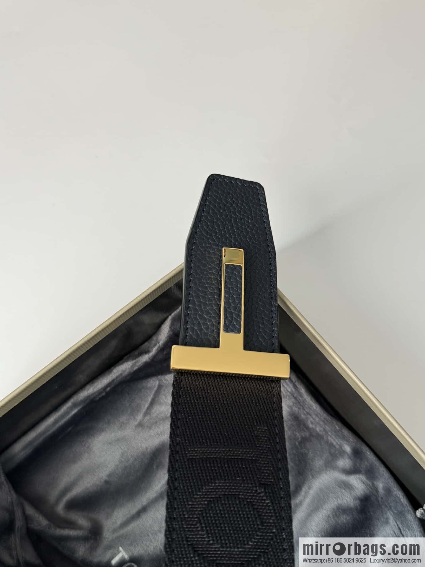 TOMFORD Tom Ford, Men's T-Buckle Double-Sided Belt 4.0CM