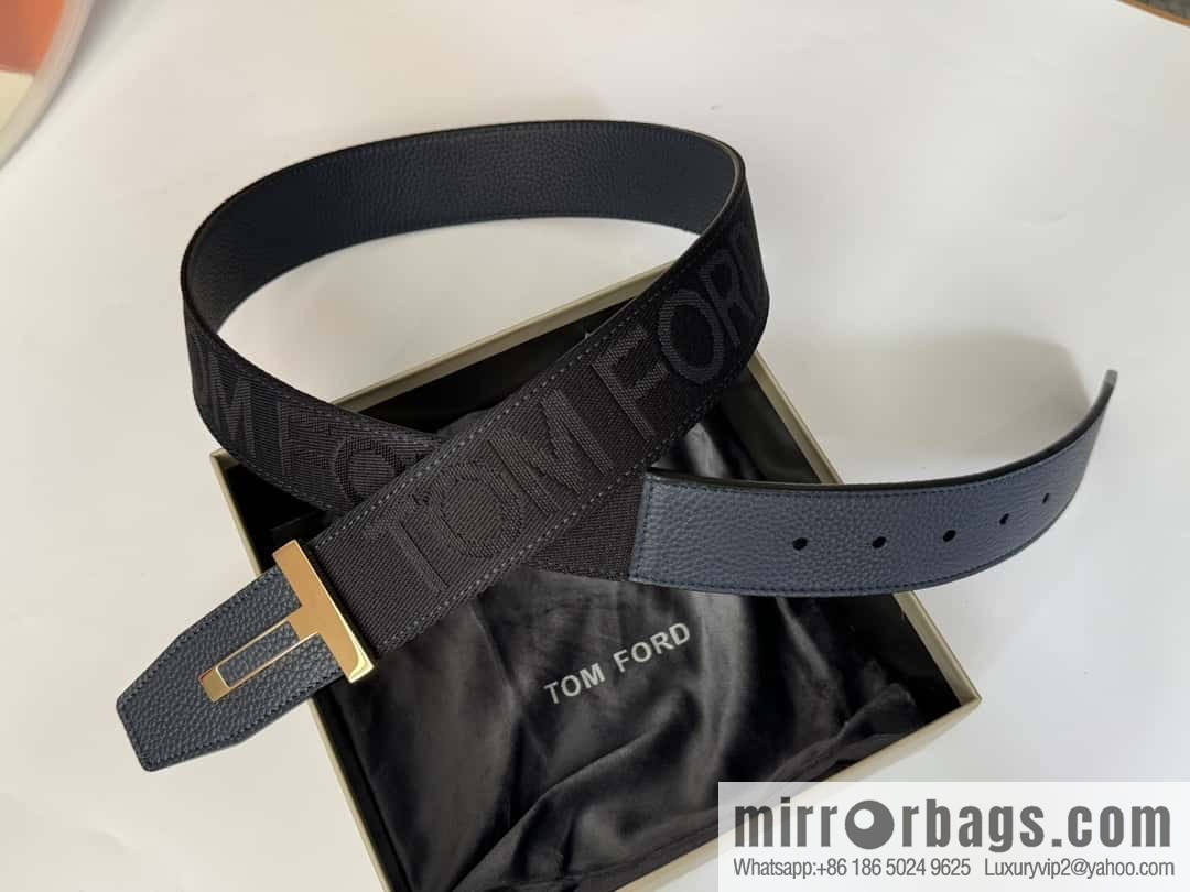 TOMFORD Tom Ford, Men's T-Buckle Double-Sided Belt 4.0CM