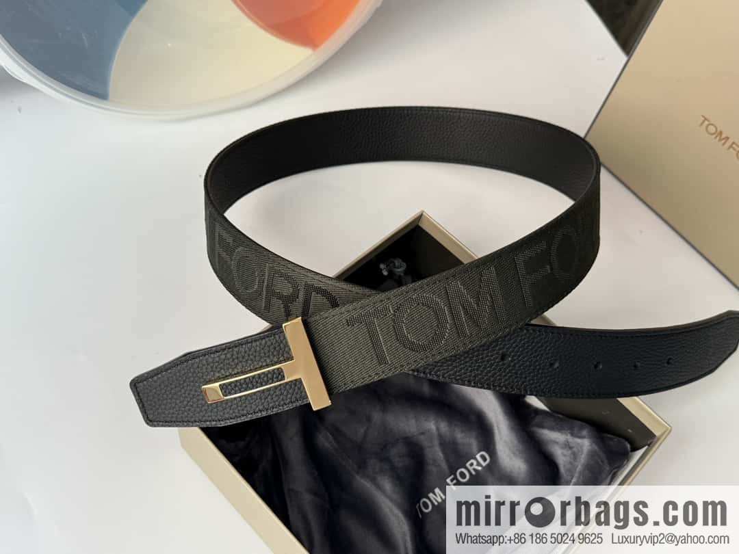 TOMFORD Tom Ford, Men's T-Buckle Double-Sided Belt 4.0CM