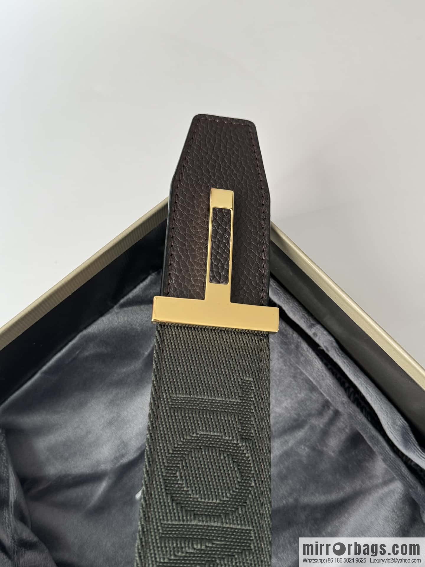 TOMFORD Tom Ford, Men's T-Buckle Double-Sided Belt 4.0CM