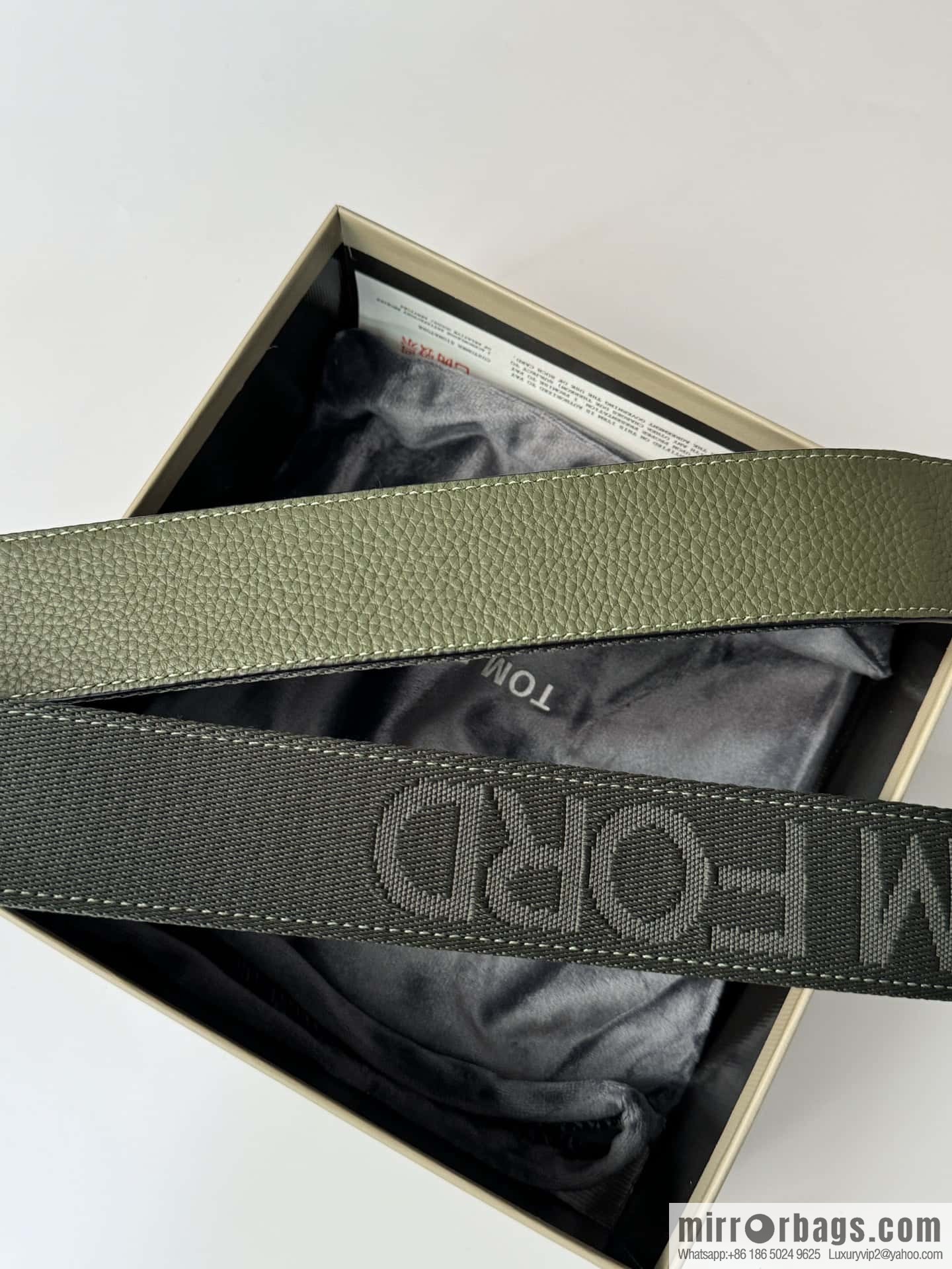 TOMFORD Tom Ford, Men's T-Buckle Double-Sided Belt 4.0CM