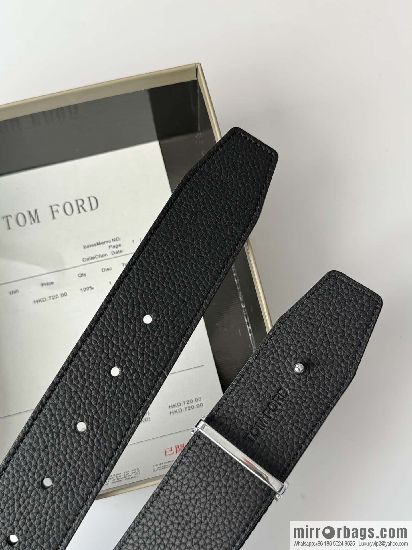 TOMFORD Tom Ford, Men's T-Buckle Double-Sided Belt 4.0CM