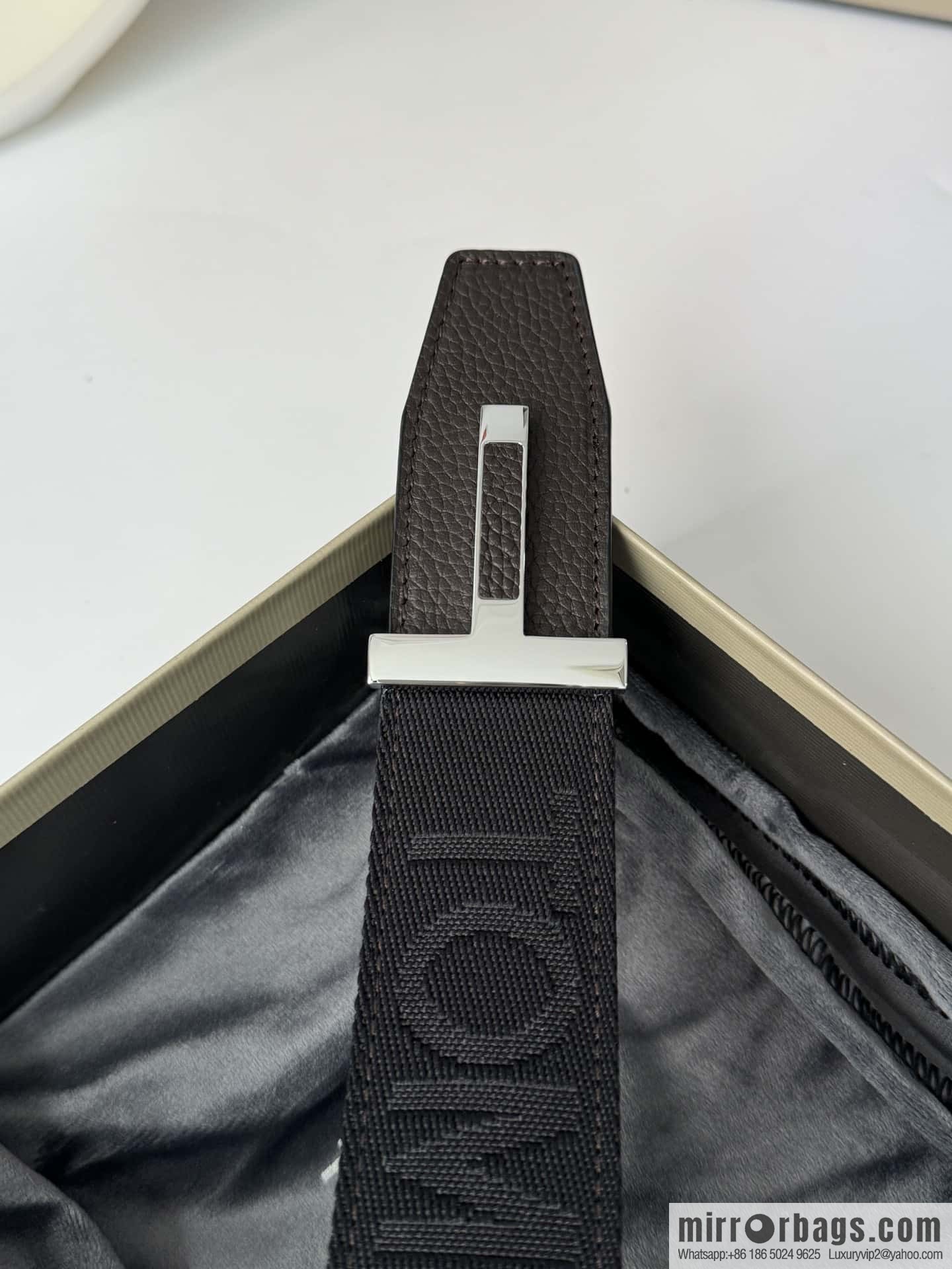 TOMFORD Tom Ford, Men's T-Buckle Double-Sided Belt 4.0CM
