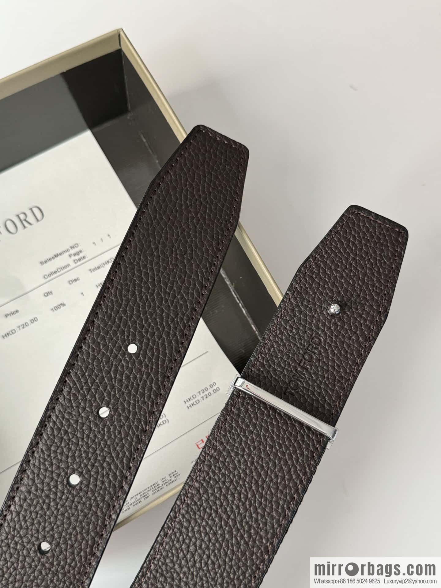 TOMFORD Tom Ford, Men's T-Buckle Double-Sided Belt 4.0CM
