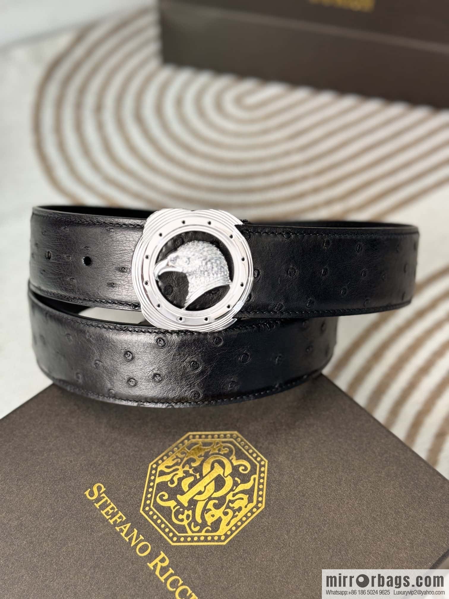Stefano Ricci, South African ostrich leather belt