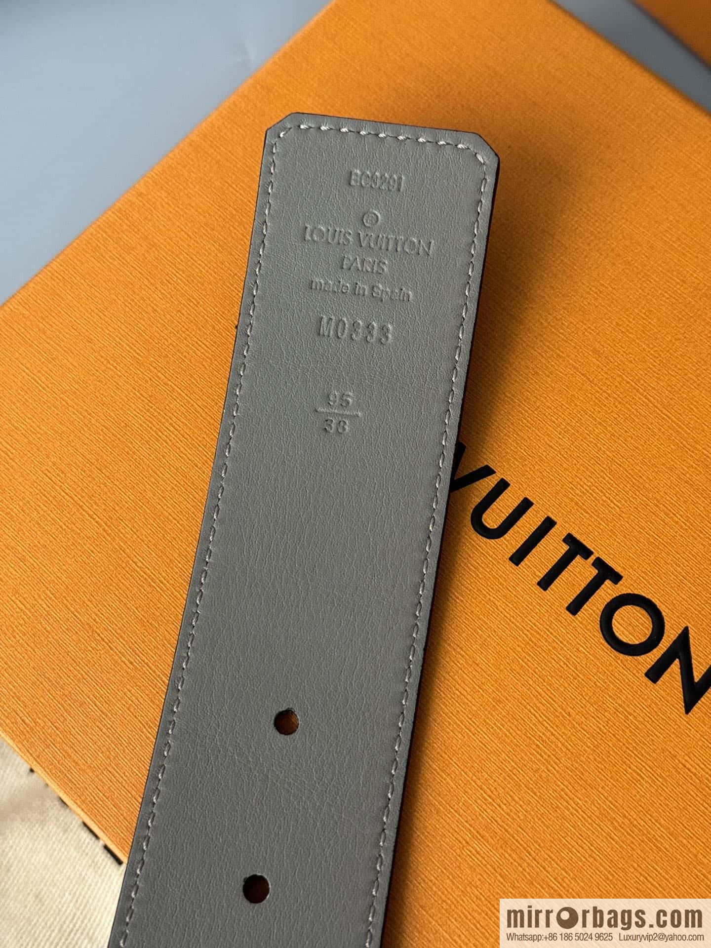 LV Men's Belt DamierLV Double Sided Belt 4.0mm m0458