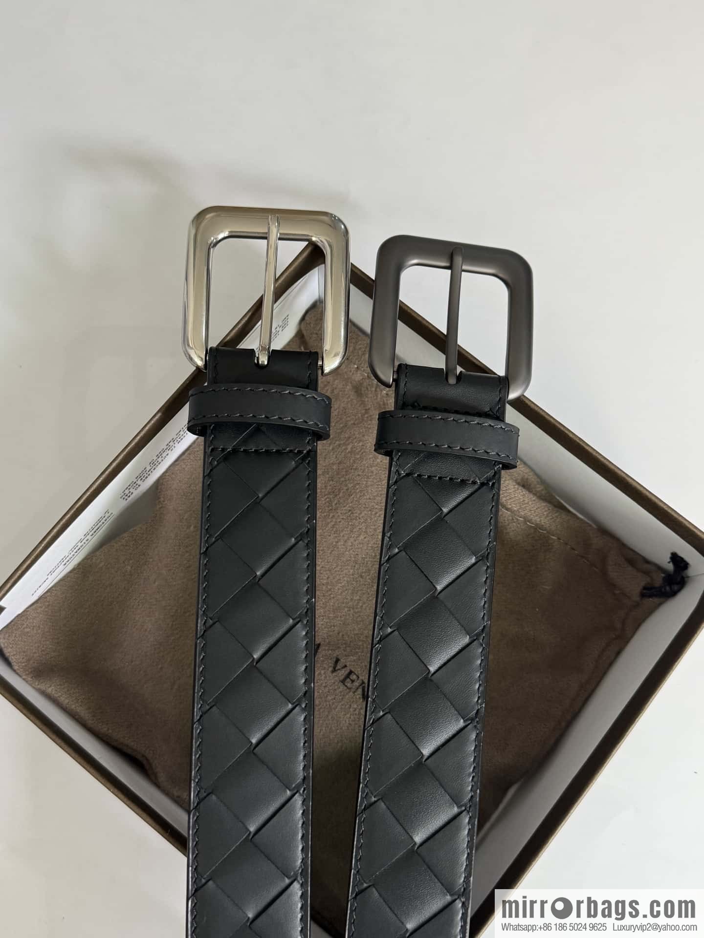 Bottega Veneta's latest woven style belt 3.5cm