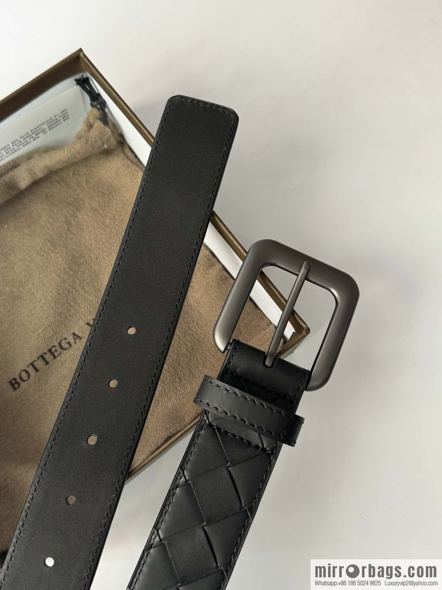 Bottega Veneta's latest woven style belt 3.5cm