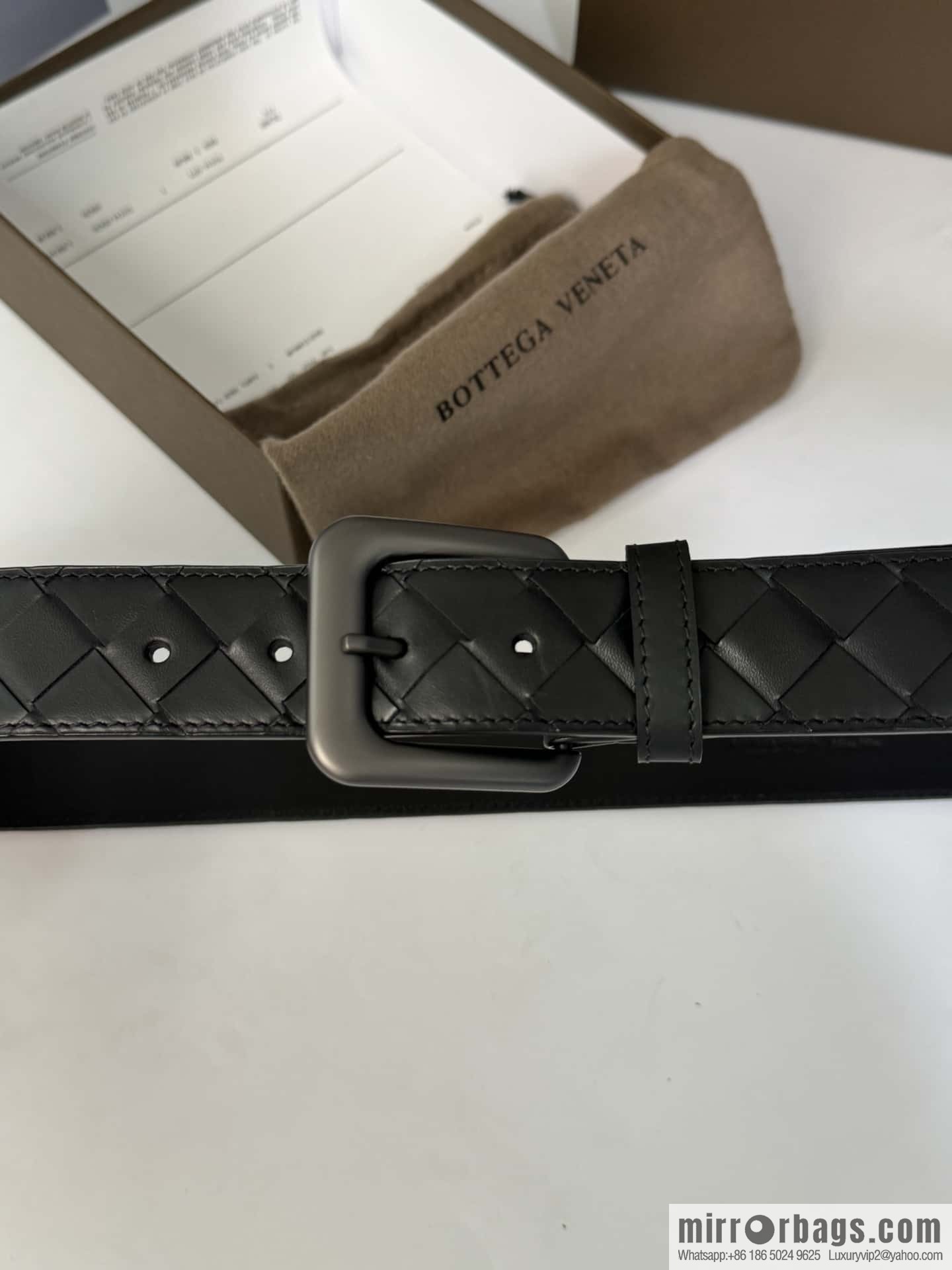Bottega Veneta's latest woven style belt 3.5cm