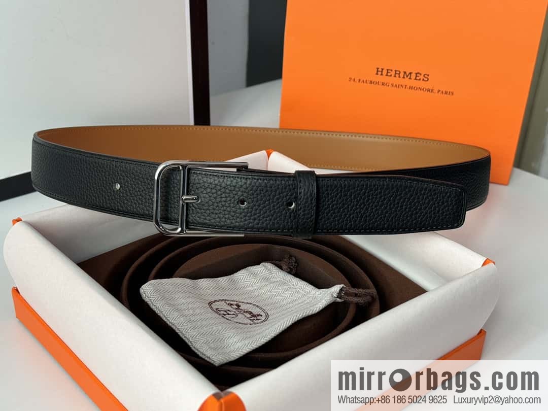 Hermes new stylish and comfortable pin buckle cowhide belt 35mm