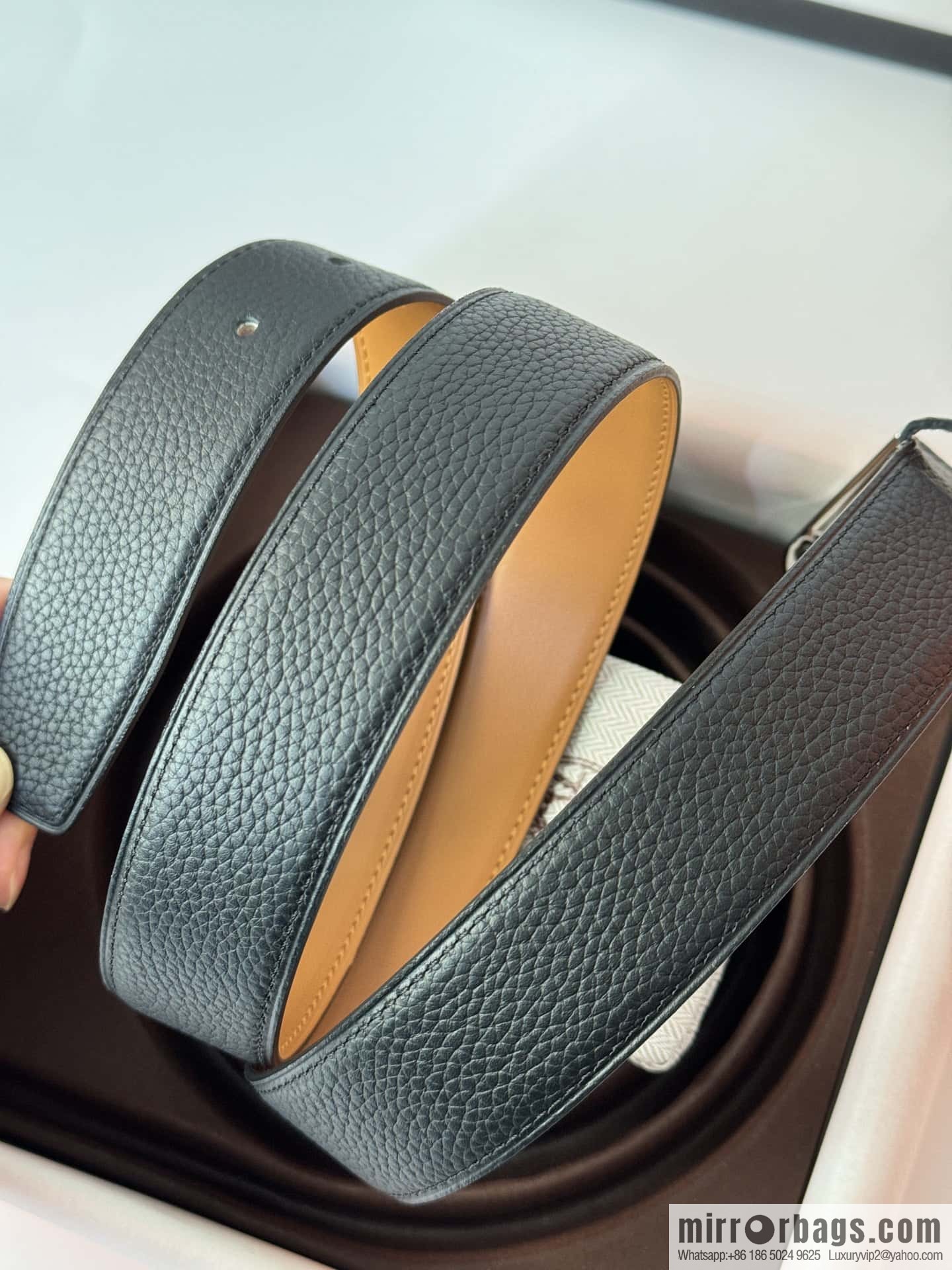 Hermes new stylish and comfortable pin buckle cowhide belt 35mm