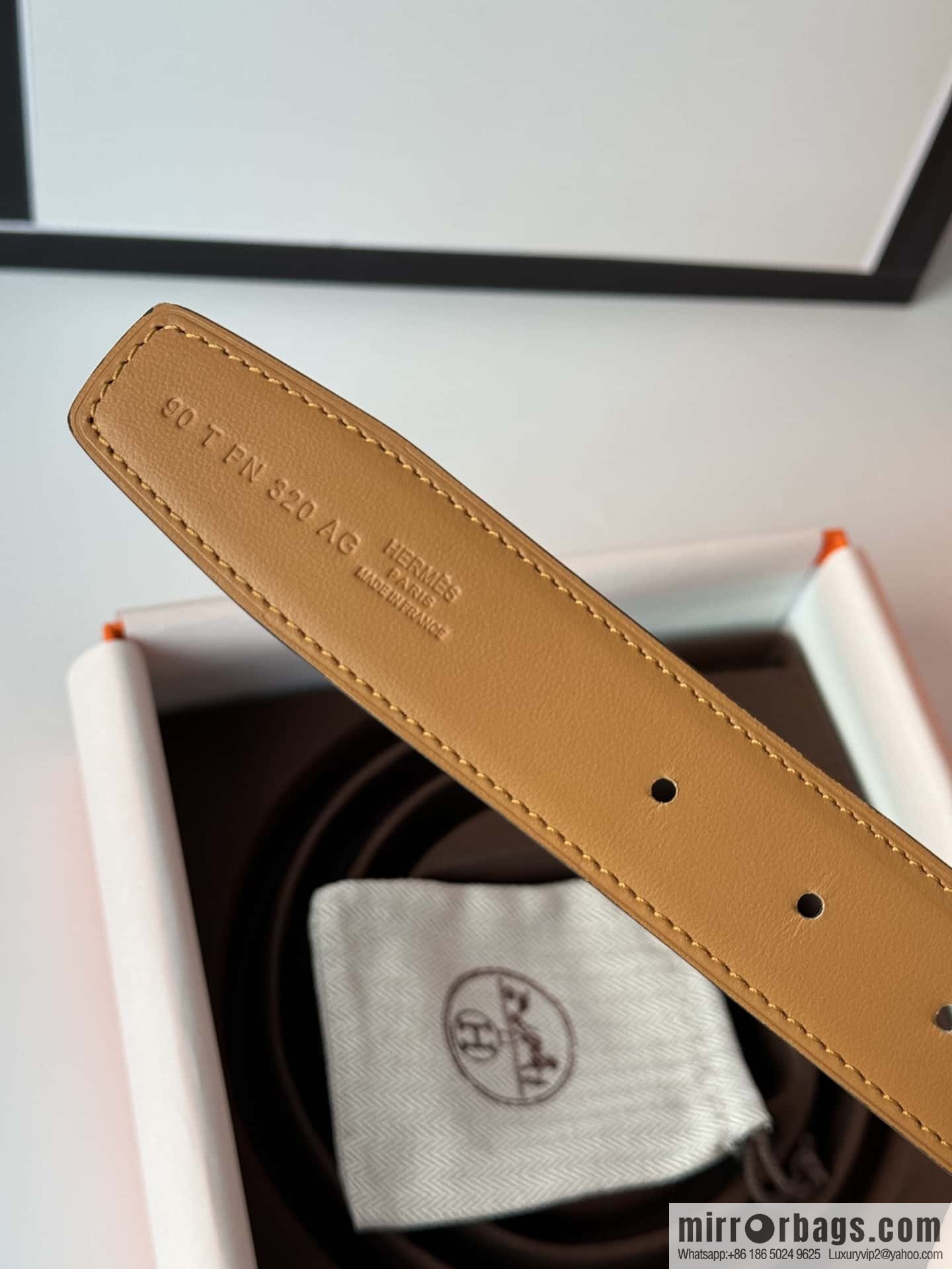 Hermes new stylish and comfortable pin buckle cowhide belt 35mm
