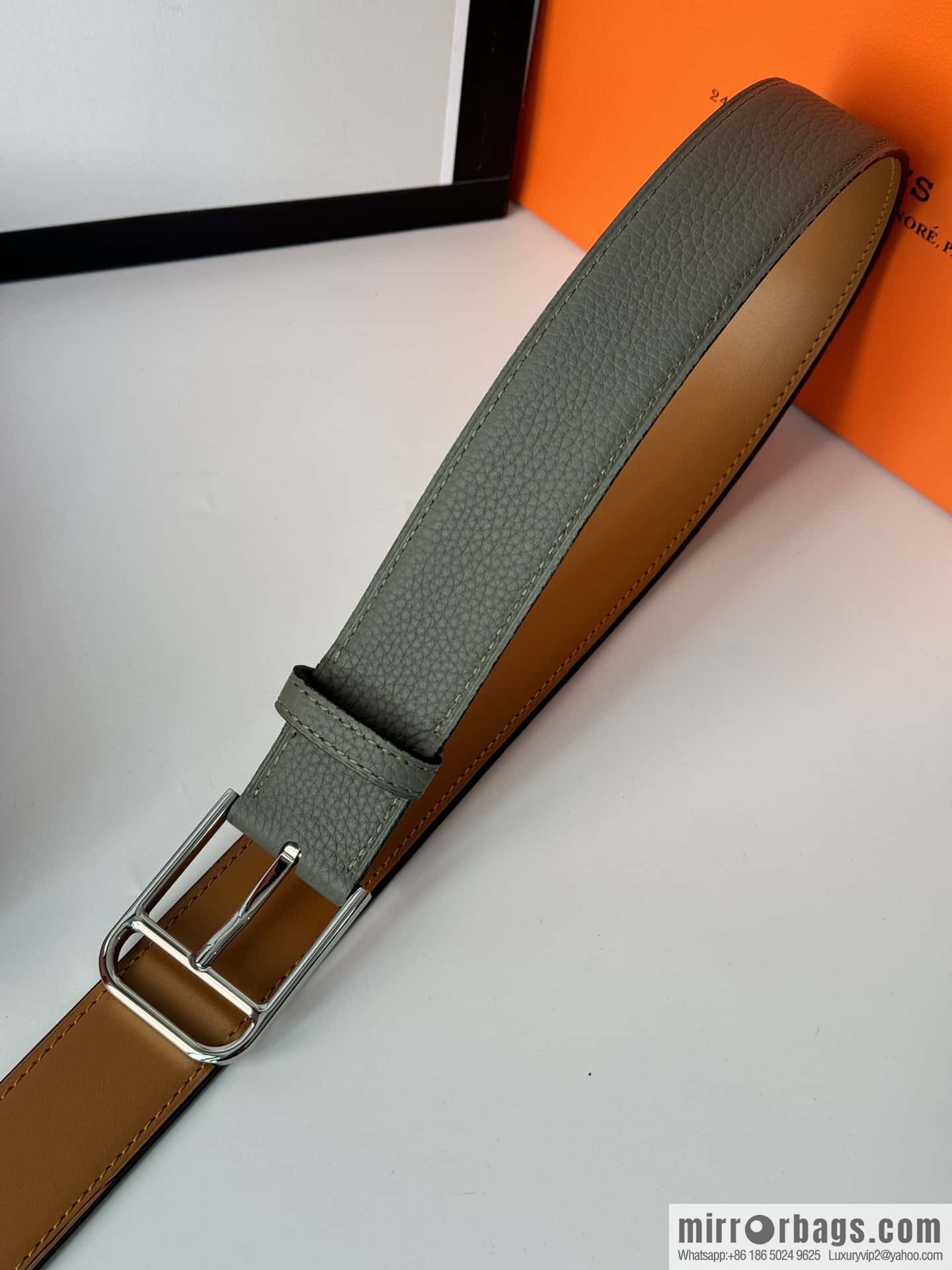 Hermes new stylish and comfortable pin buckle cowhide belt 35mm