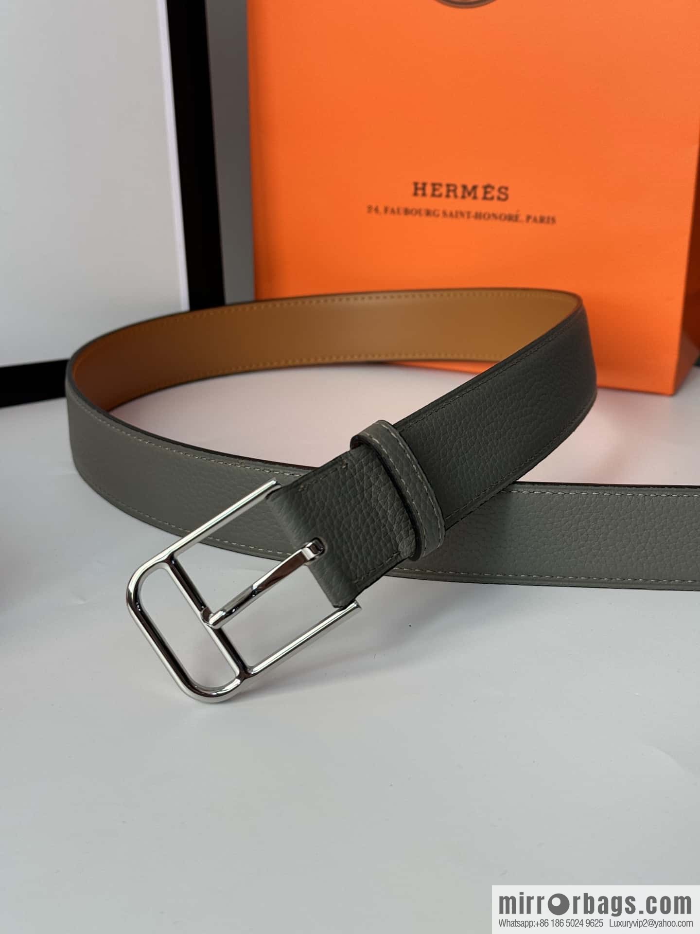 Hermes new stylish and comfortable pin buckle cowhide belt 35mm