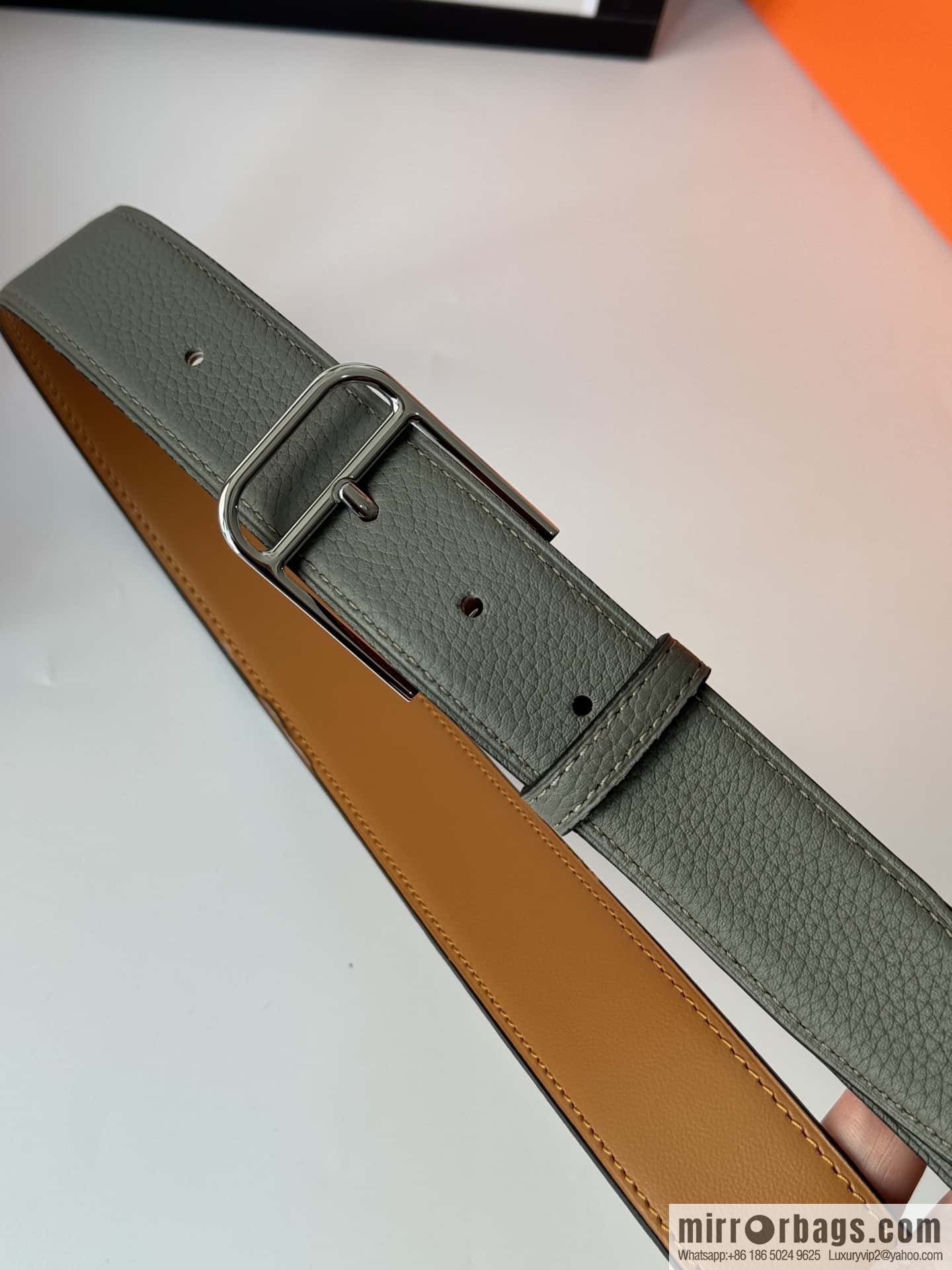 Hermes new stylish and comfortable pin buckle cowhide belt 35mm