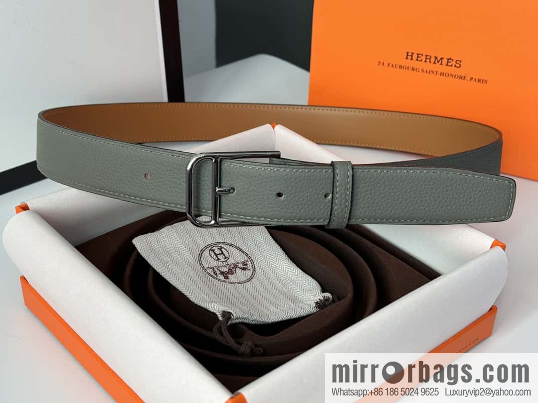 Hermes new stylish and comfortable pin buckle cowhide belt 35mm