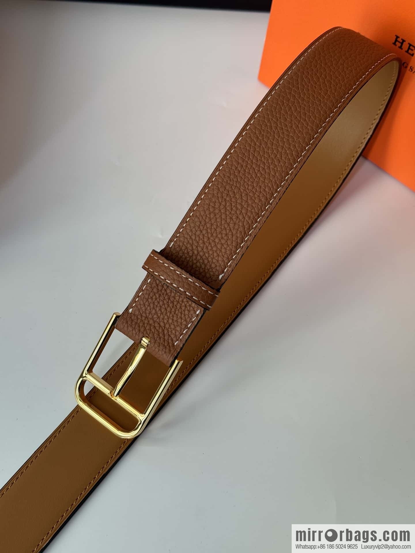 Hermes new stylish and comfortable pin buckle cowhide belt 35mm