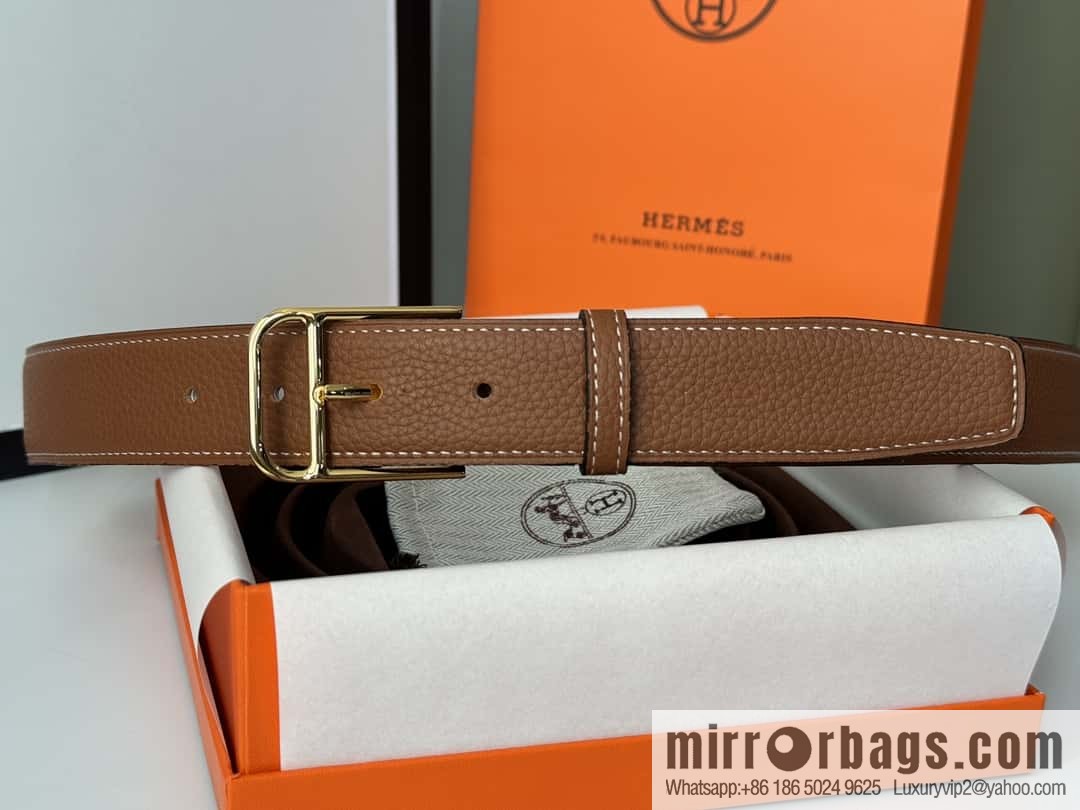 Hermes new stylish and comfortable pin buckle cowhide belt 35mm