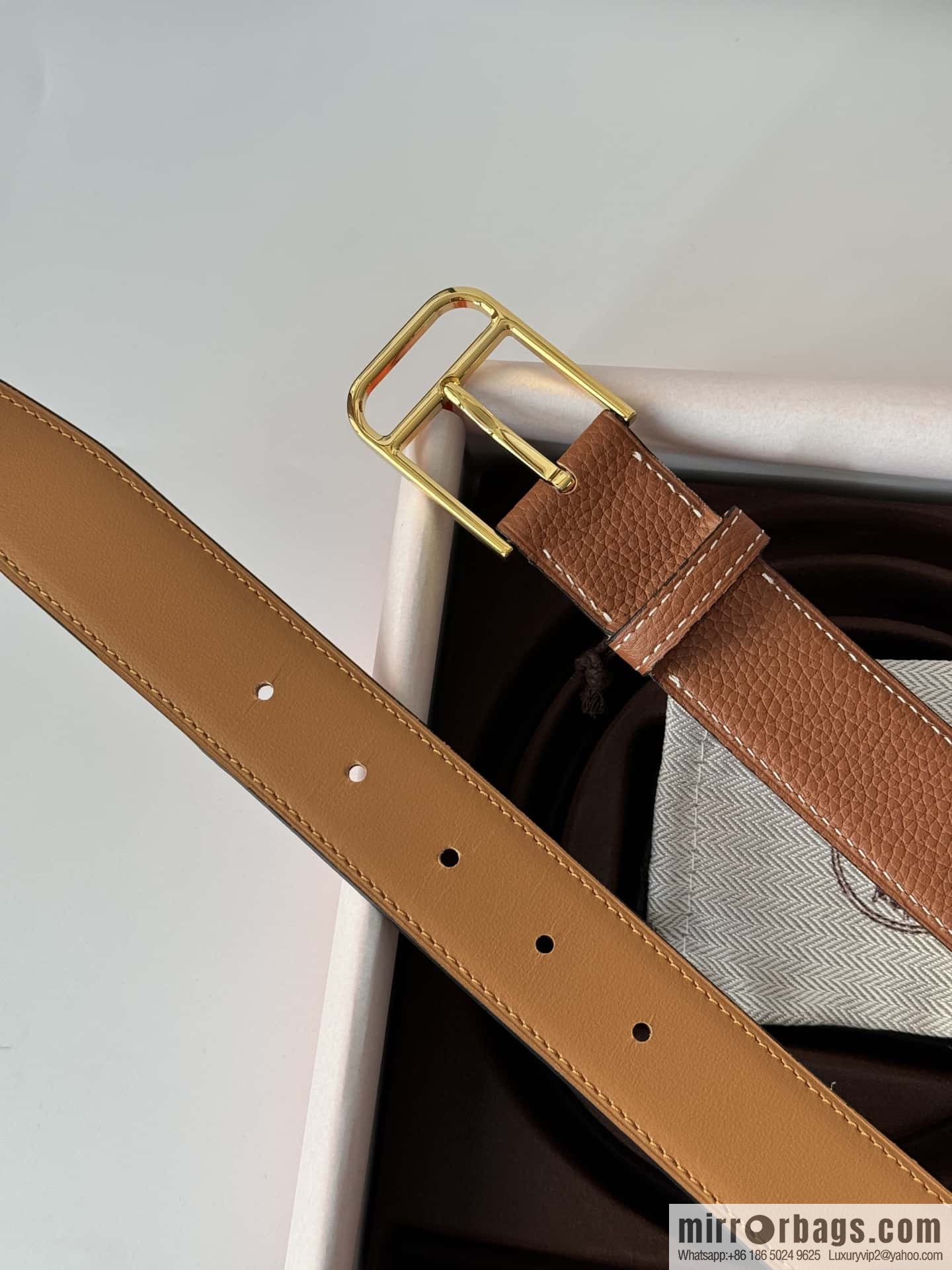 Hermes new stylish and comfortable pin buckle cowhide belt 35mm