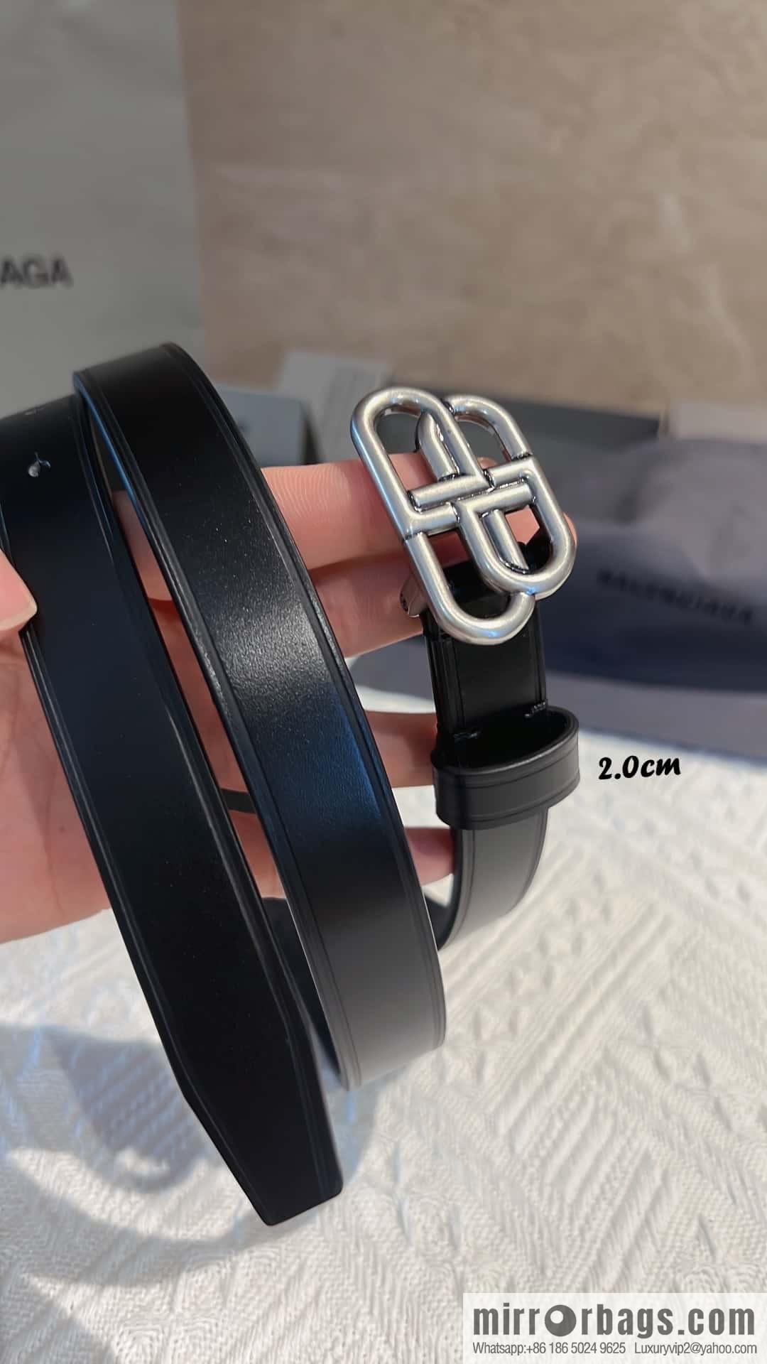 BALENCIAGA Balenciaga, lock BB belt 2.5CM