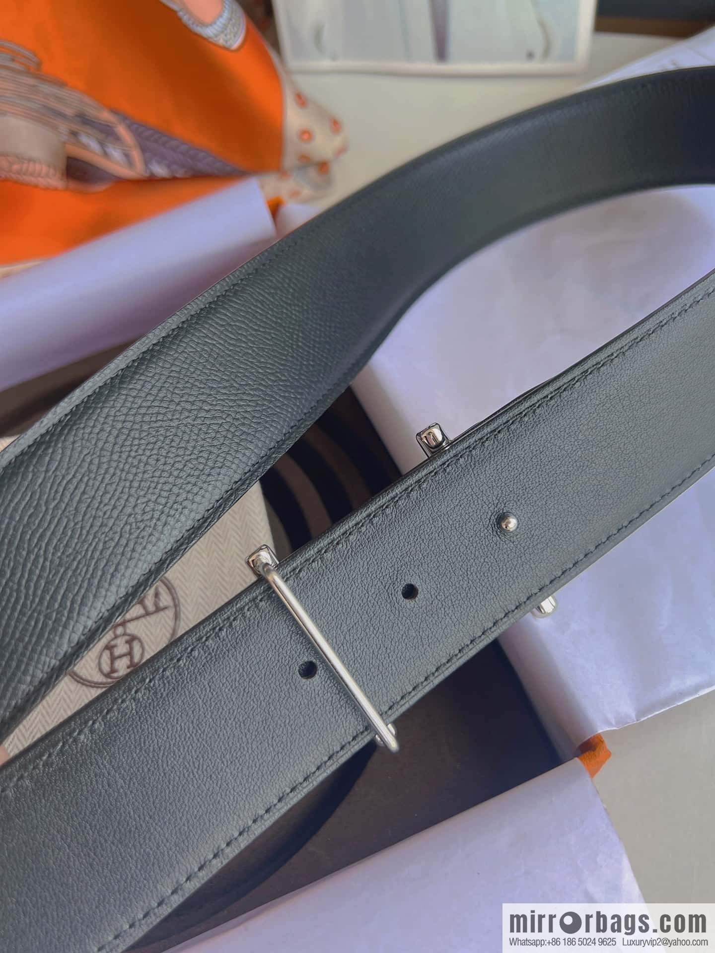 HERMES, original order quality high quality men's 38mm width belt