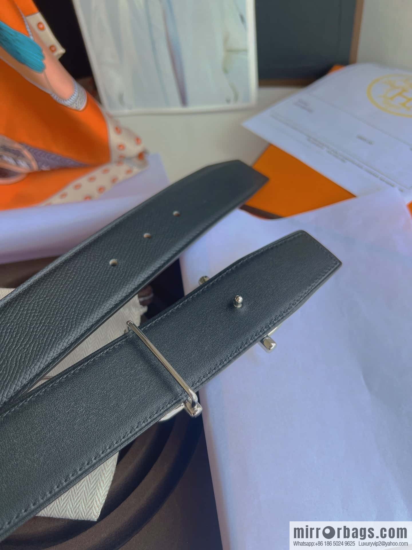 HERMES, original order quality high quality men's 38mm width belt