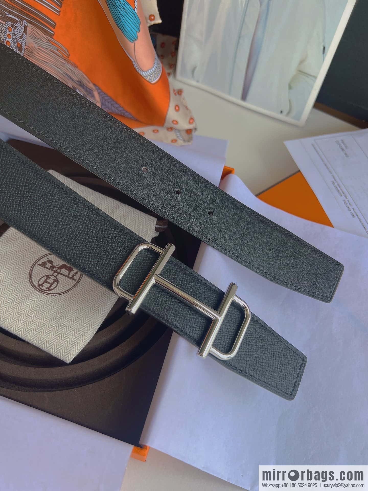 HERMES, original order quality high quality men's 38mm width belt