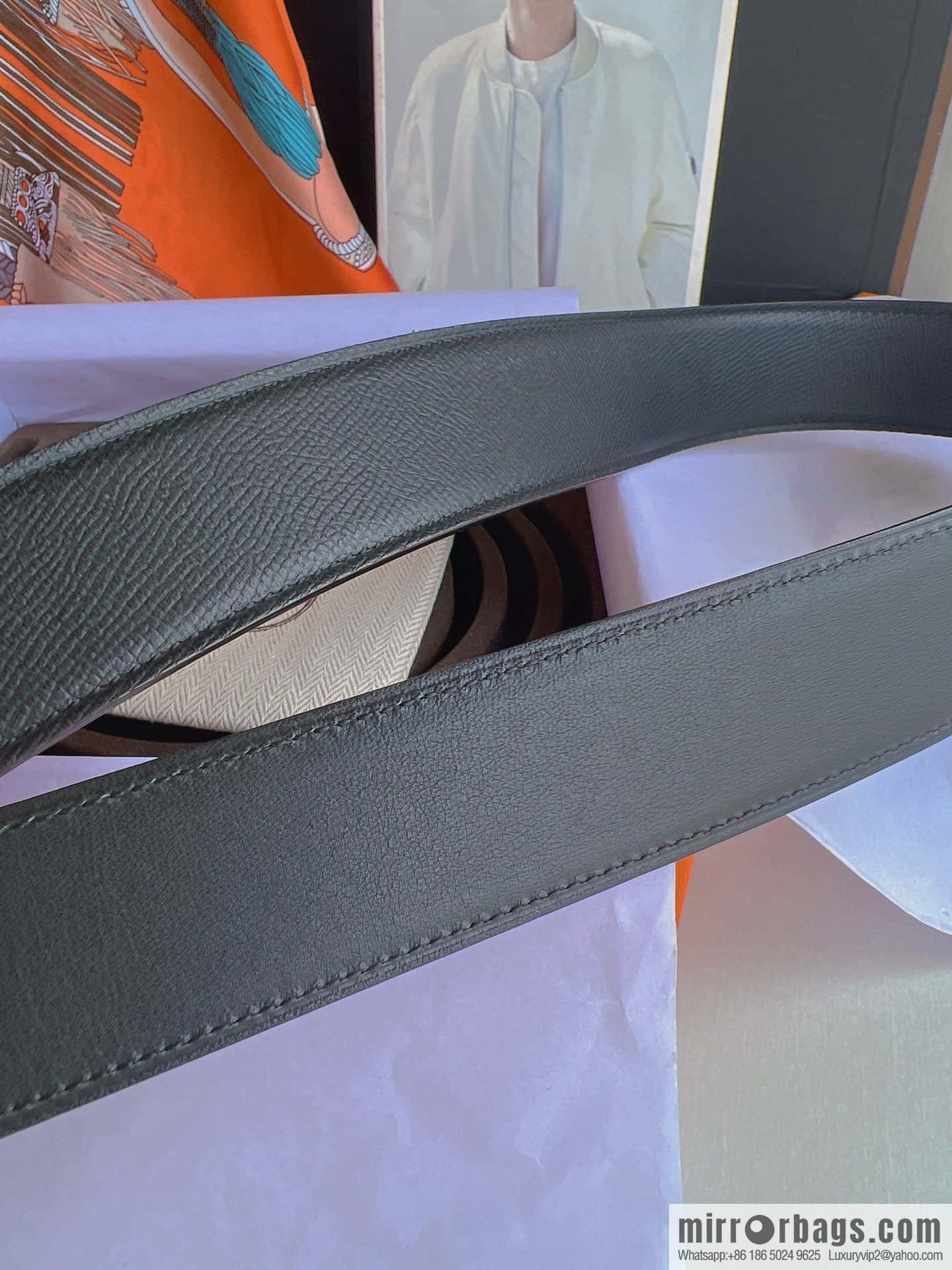 HERMES, original order quality high quality men's 38mm width belt