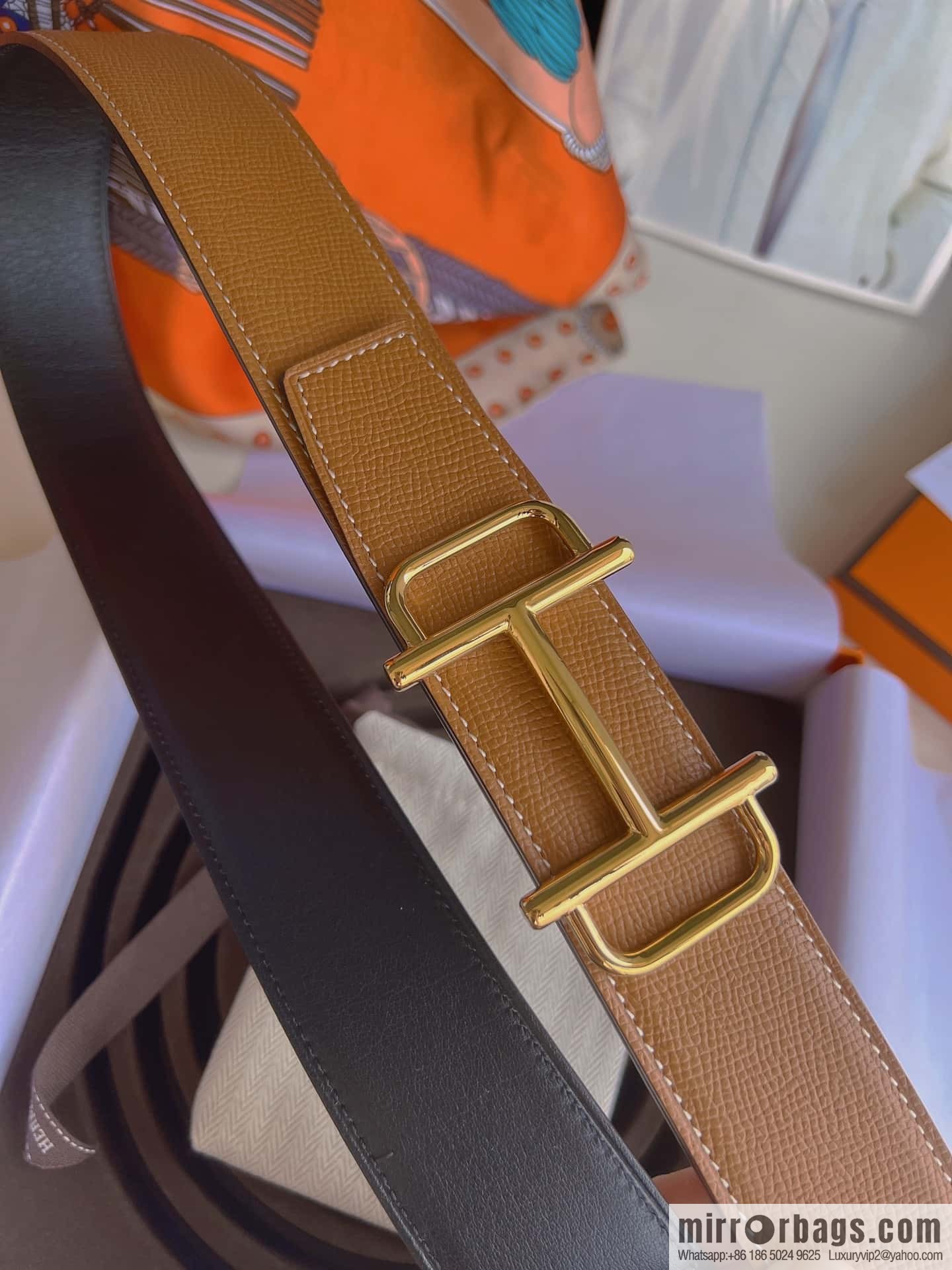 HERMES, original order quality high quality men's 38mm width belt
