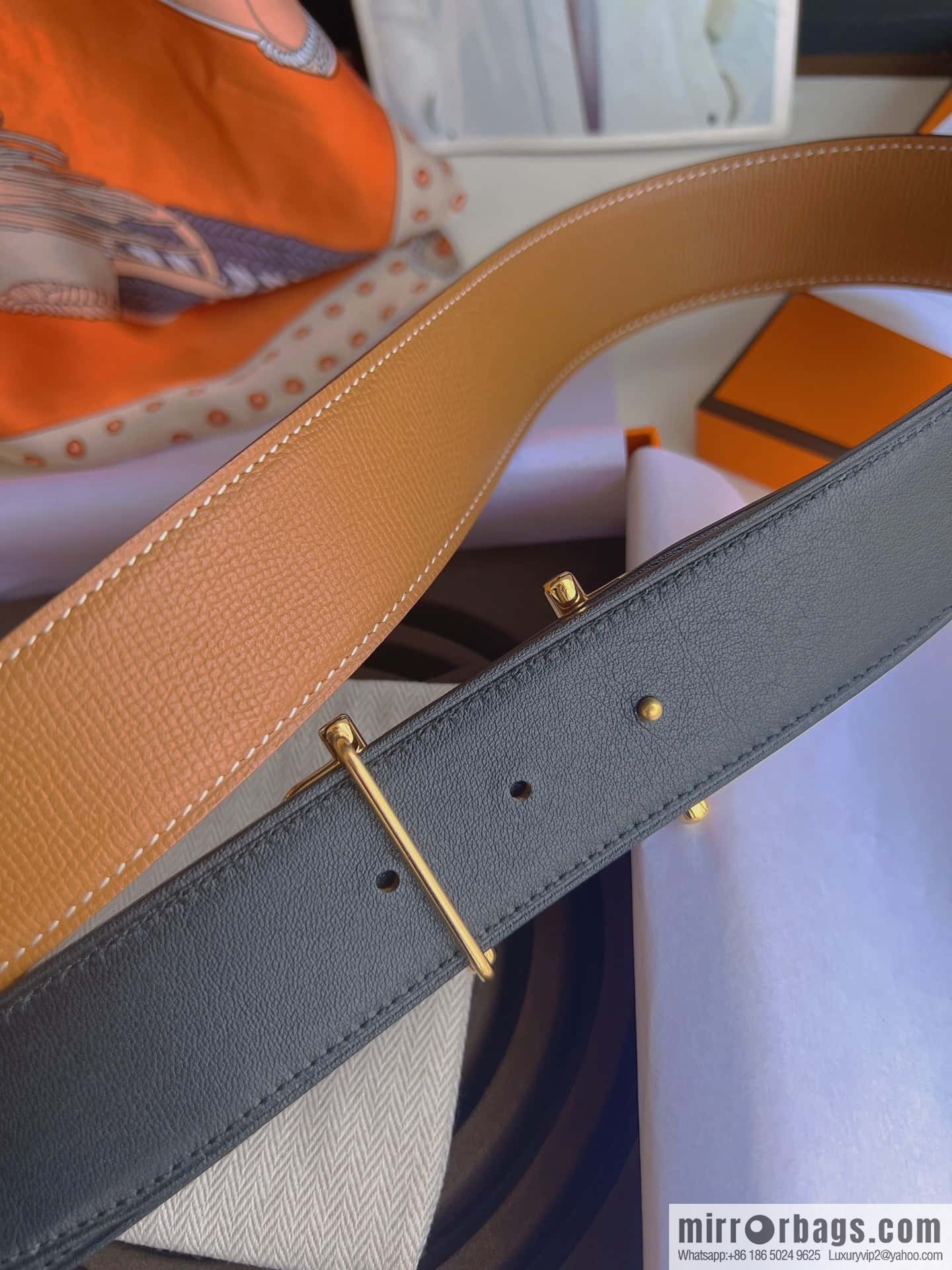 HERMES, original order quality high quality men's 38mm width belt