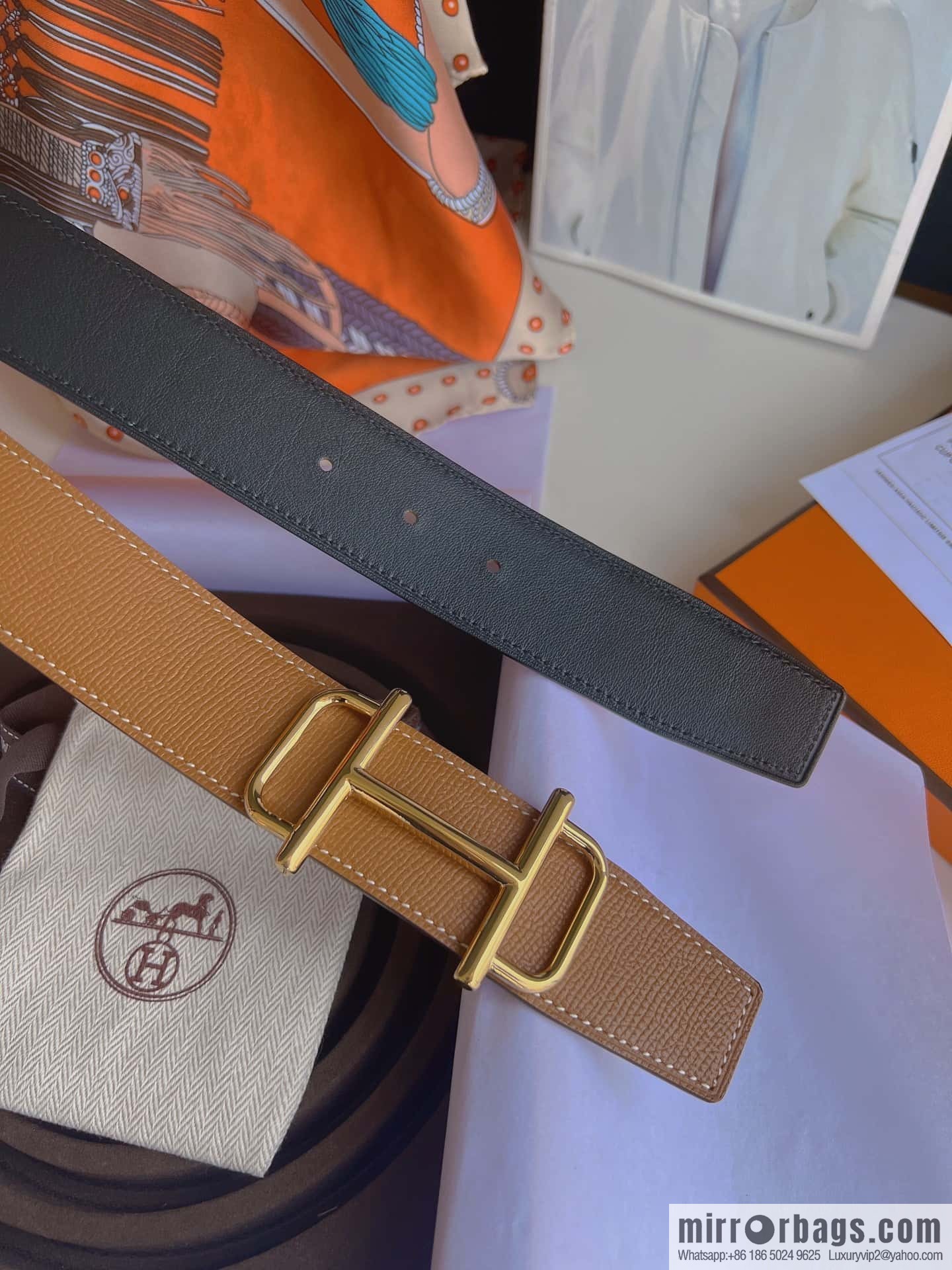 HERMES, original order quality high quality men's 38mm width belt